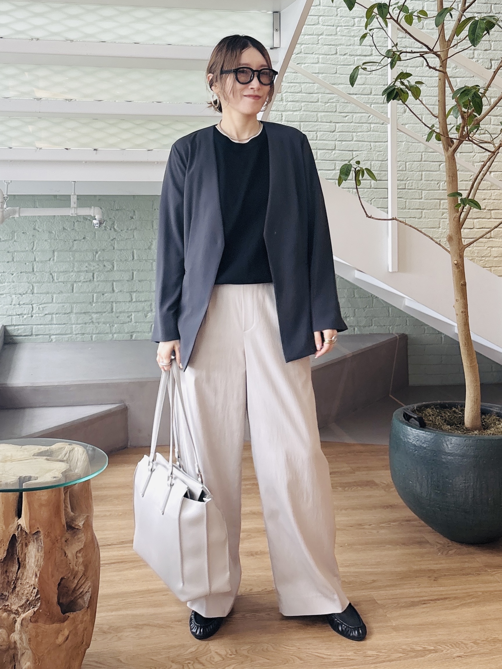 kotakiさんの「INDIVI｜【接触冷感／透湿／着る日傘】ノーカラージャケット」を使ったコーディネート
