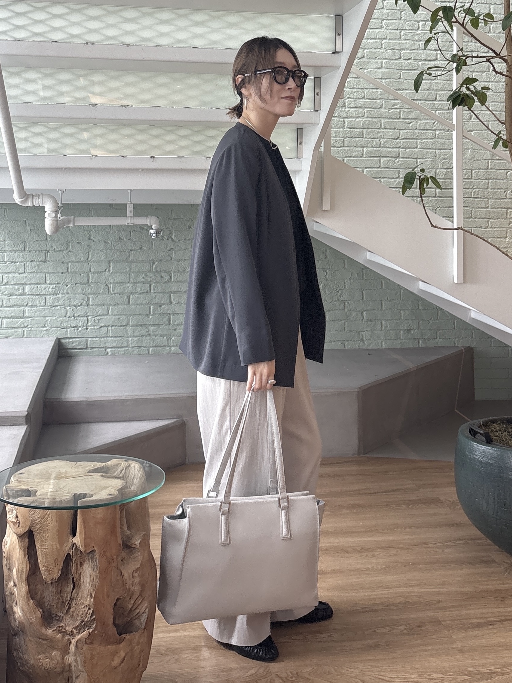 kotakiさんの「INDIVI｜【接触冷感／透湿／着る日傘】ノーカラージャケット」を使ったコーディネート