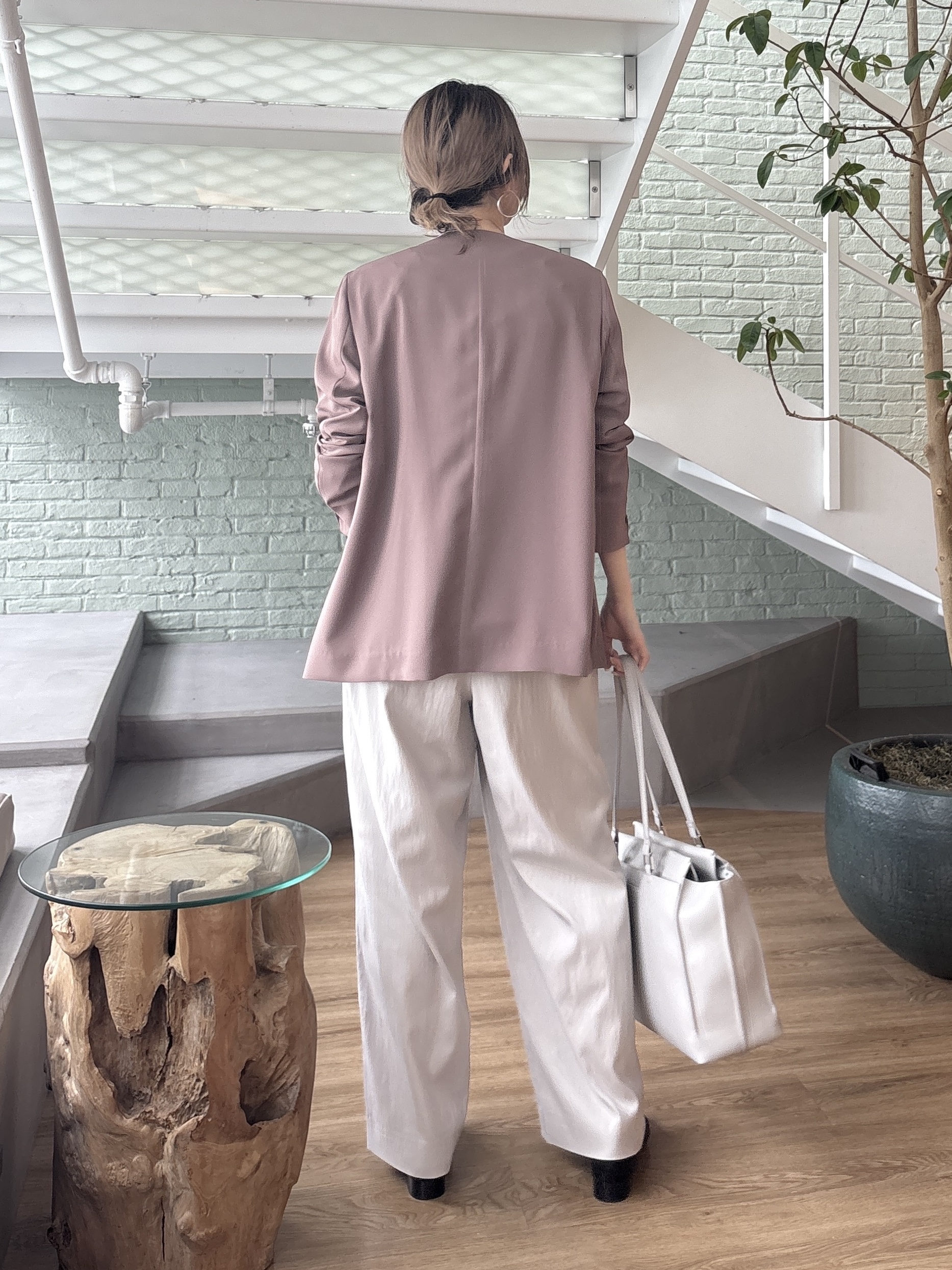 kotakiさんの「INDIVI｜【接触冷感／透湿／着る日傘】ノーカラージャケット」を使ったコーディネート