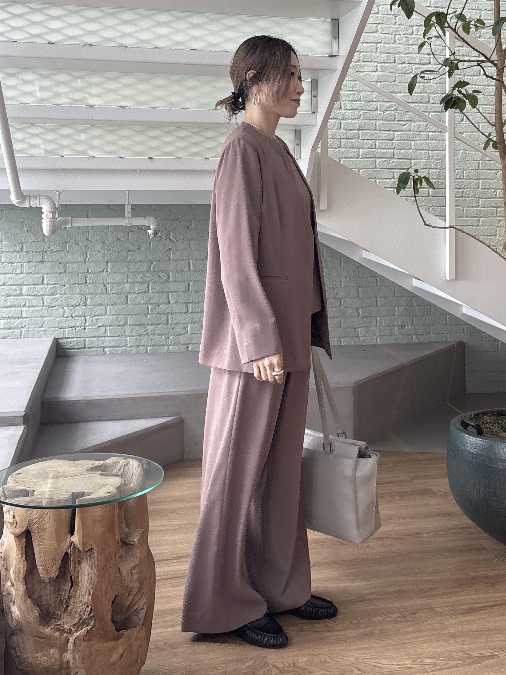 kotakiさんの「INDIVI｜【接触冷感／透湿／着る日傘】ノーカラージャケット」を使ったコーディネート