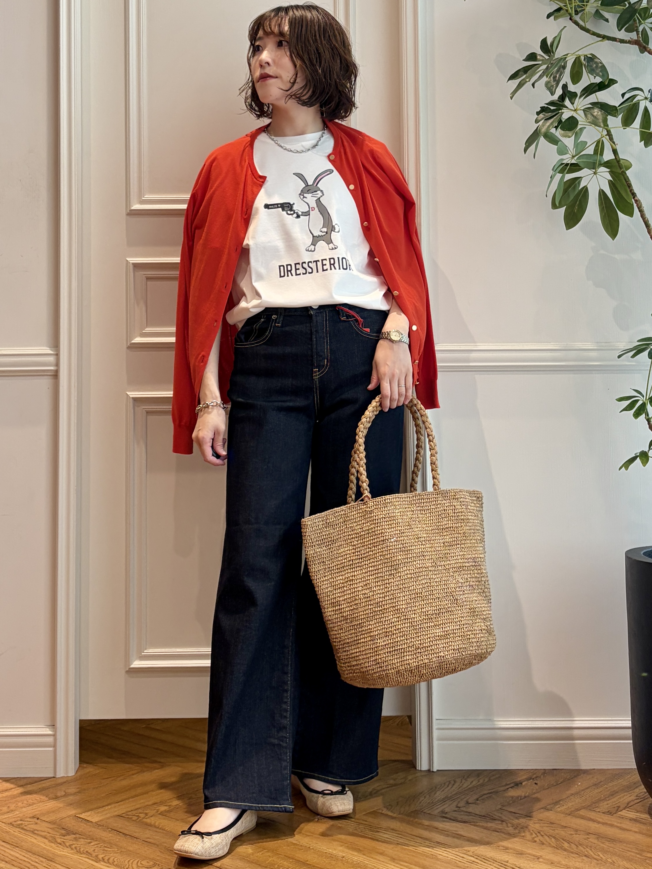 nakaoさんの「DRESSTERIOR｜◆RED CARD TOKYO（レッドカードトーキョー）35th Anniv． Wide」を使ったコーディネート