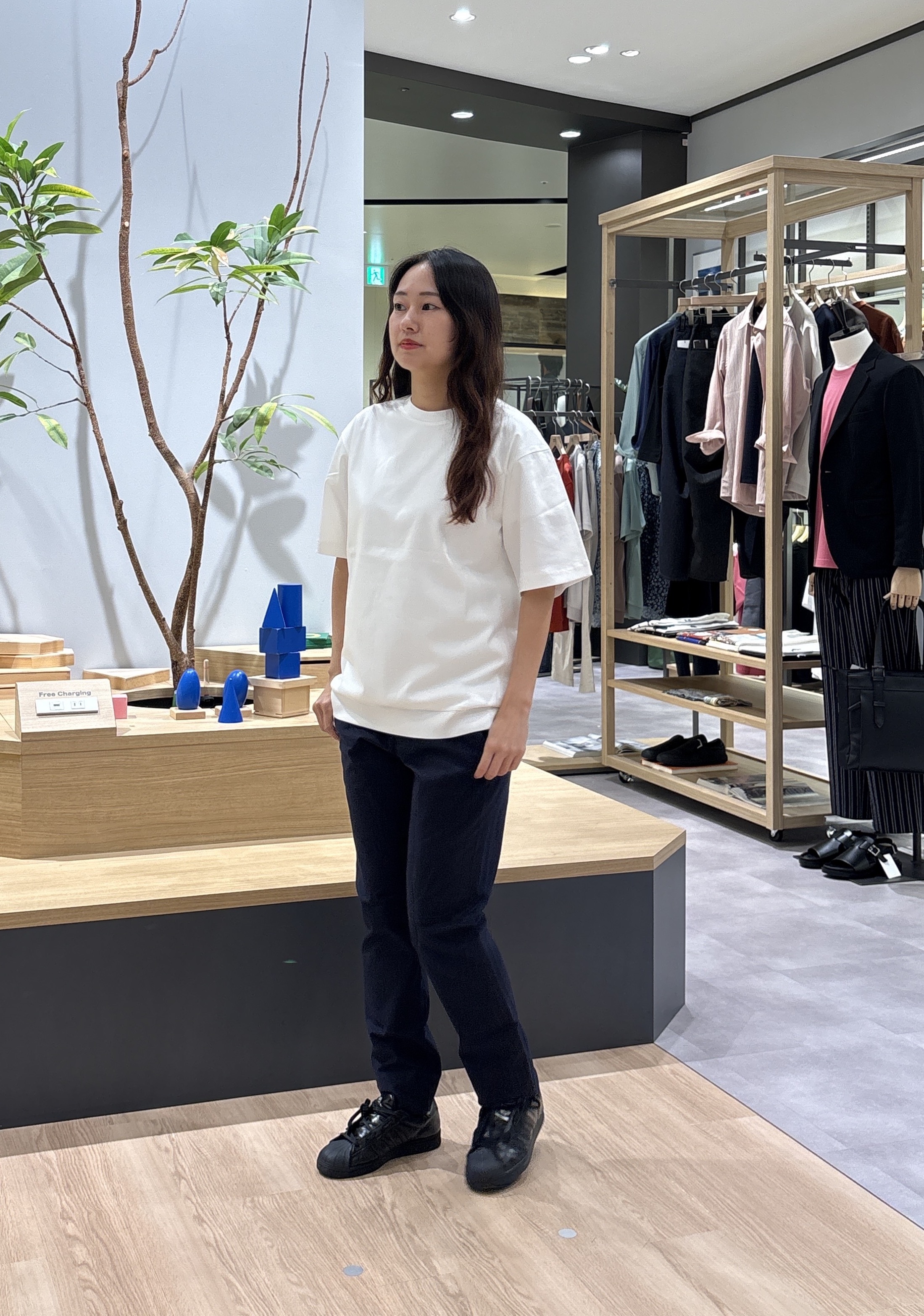 よぴさんの「TAKEO KIKUCHI｜【接触冷感】ジャージストライプ シャツ」を使ったコーディネート