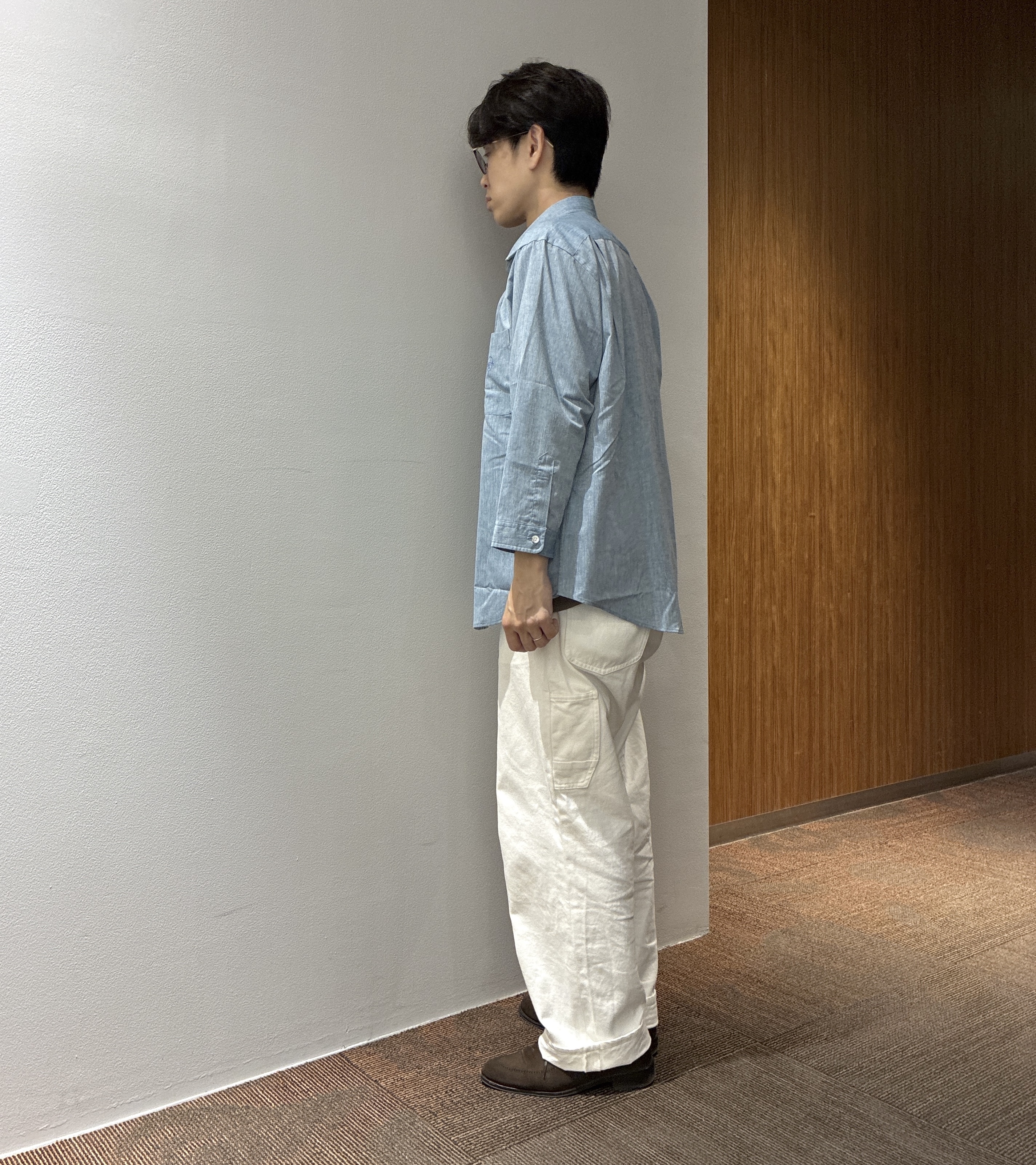 わいずみさんの「TAKEO KIKUCHI｜【接触冷感】ハイブリッド リネン 七分袖シャツ」を使ったコーディネート