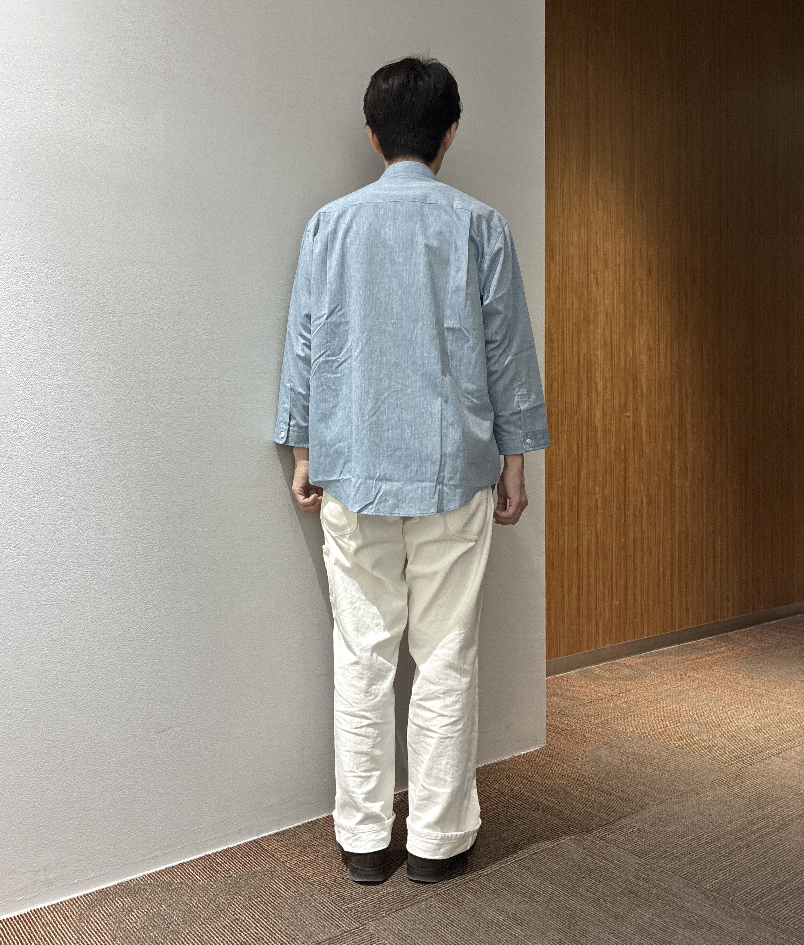 わいずみさんの「TAKEO KIKUCHI｜【接触冷感】ハイブリッド リネン 七分袖シャツ」を使ったコーディネート