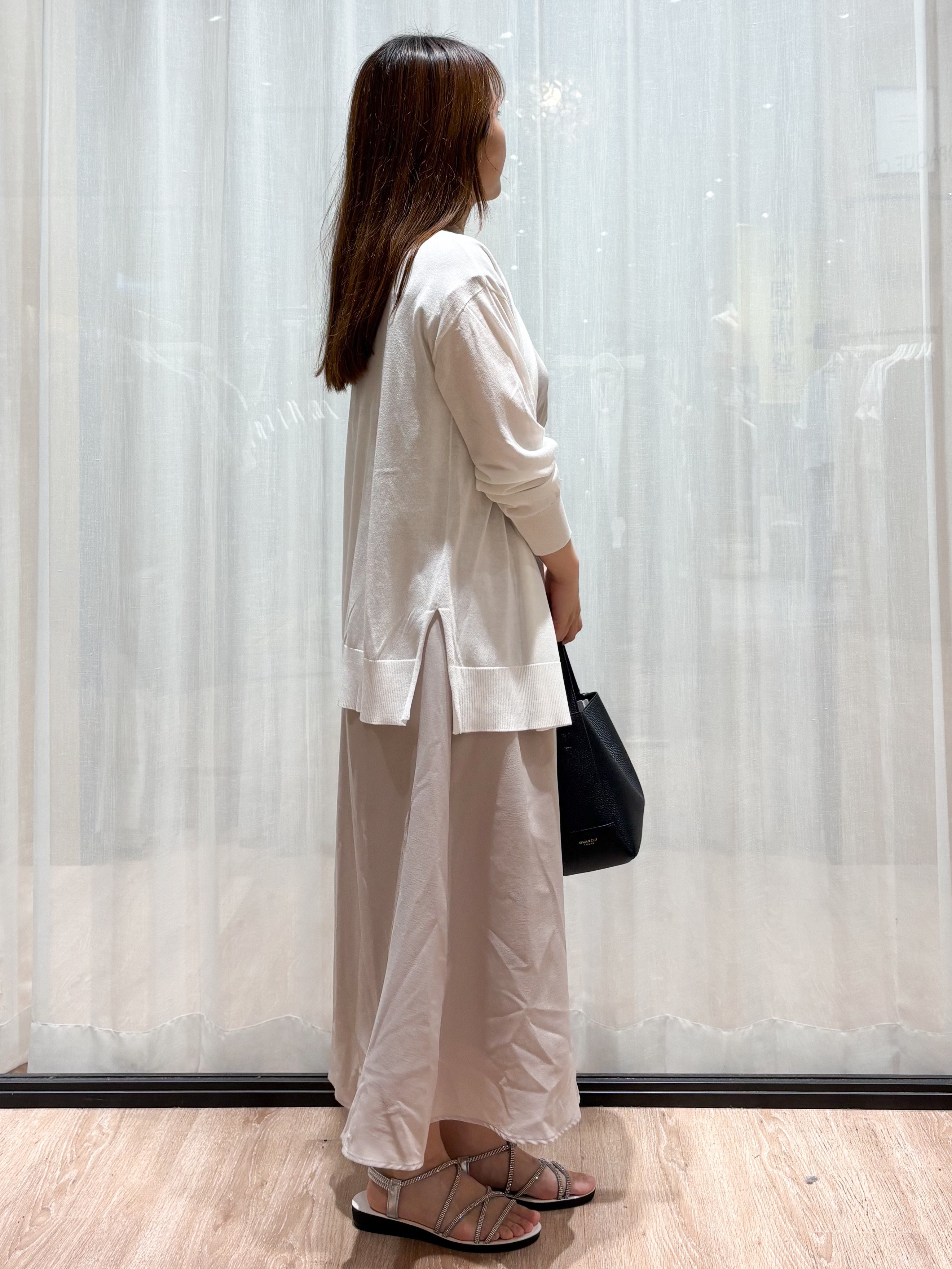 かなさんの「OPAQUE.CLIP｜【接触冷感】ニットカーディガン《洗濯機OK／抗ピリング》」を使ったコーディネート