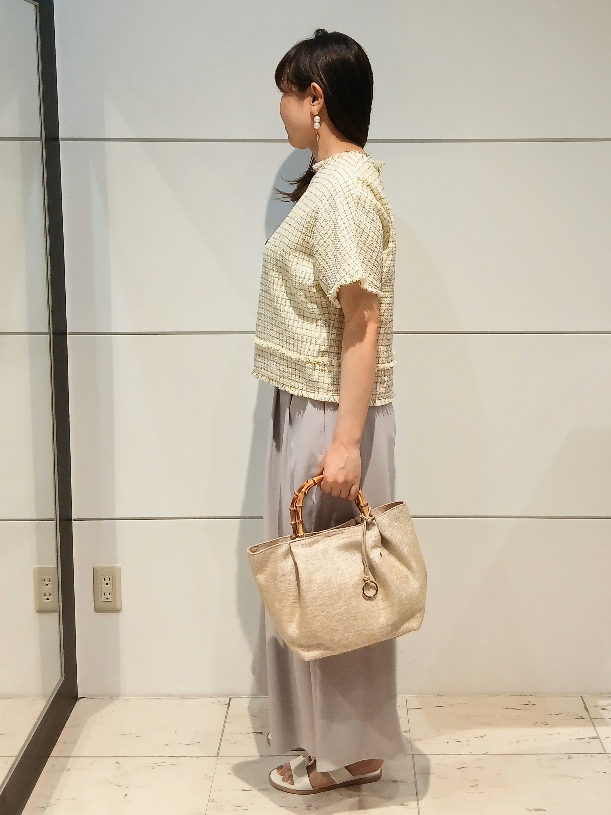 なみきさんの「UNTITLED｜◆【アンサンブル可】ラメ混クルーネックカーディガン」を使ったコーディネート