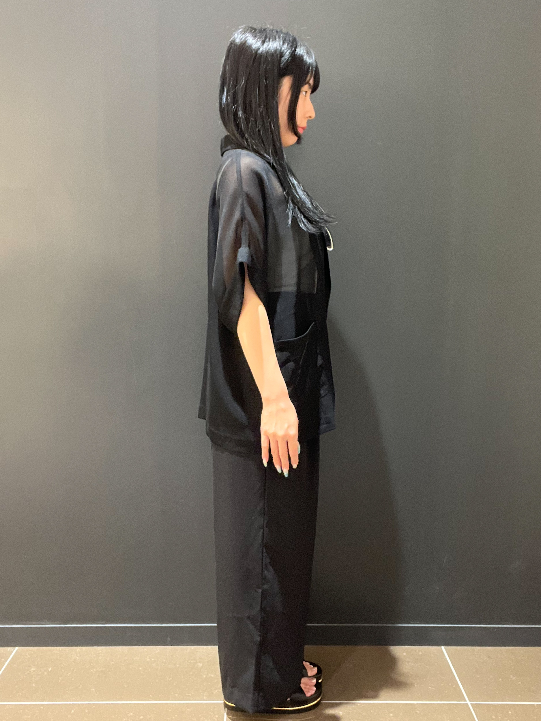 yunさんの「OPAQUE.CLIP｜メッシュテーラードジャケット【洗濯機OK】」を使ったコーディネート