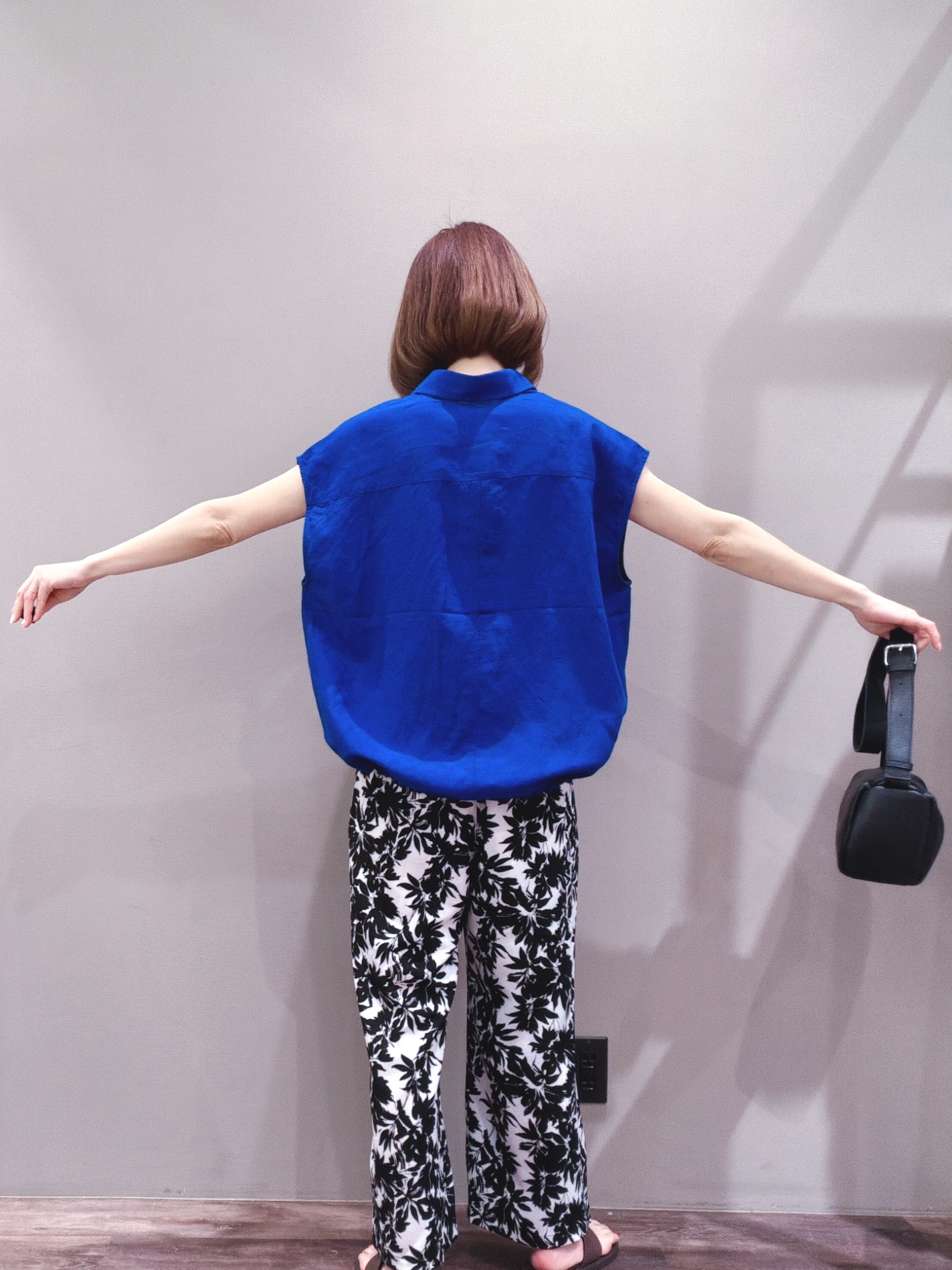 Satoさんの「Dessin｜リネンブレンド フレンチスリーブドロストシャツ」を使ったコーディネート