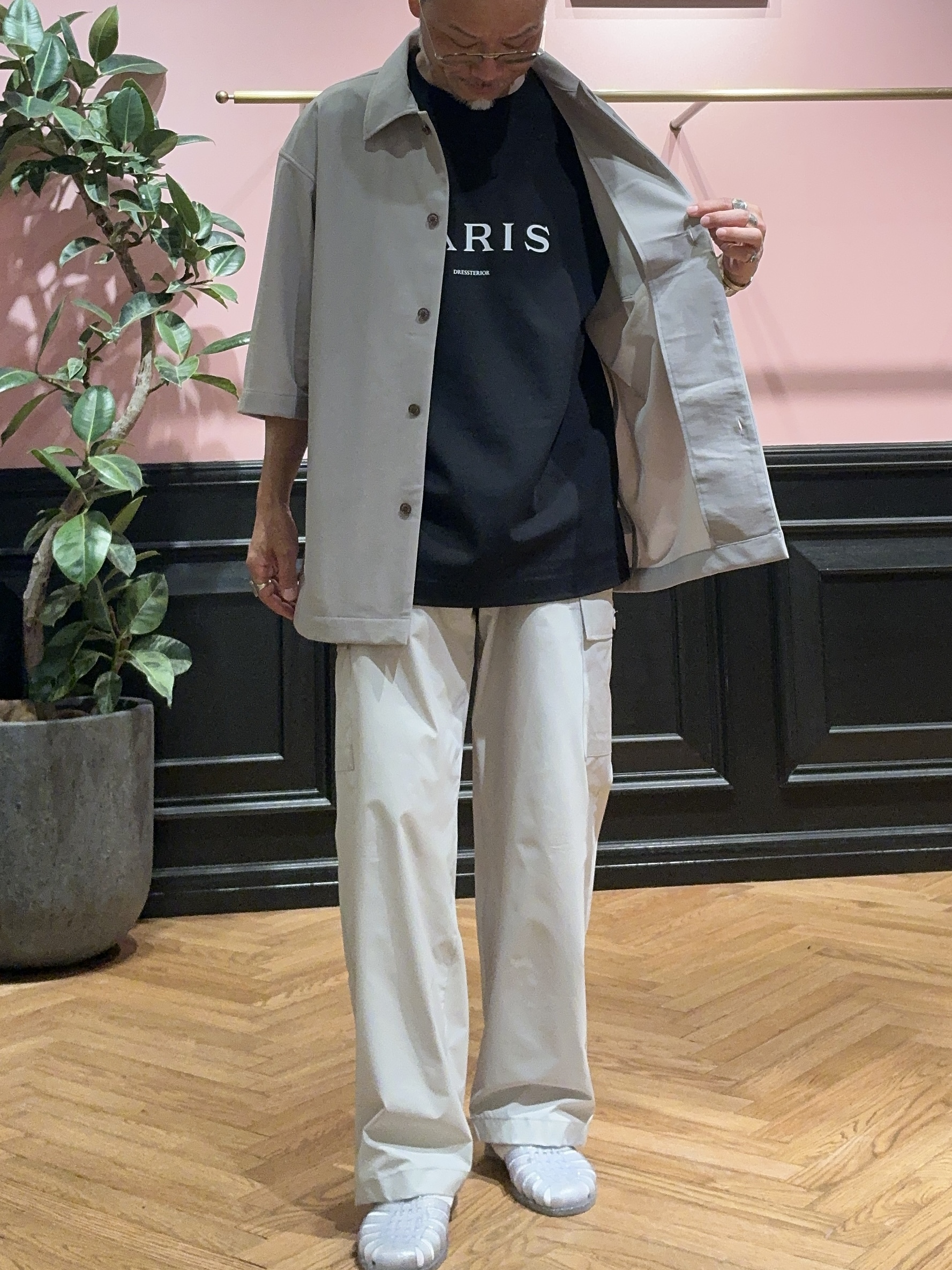 torigoeさんの「DRESSTERIOR｜◆【接触冷感/UVカット/ウォッシャブル/Safari5月号掲載】AIRTOOL ハーフスリーブシャ」を使ったコーディネート