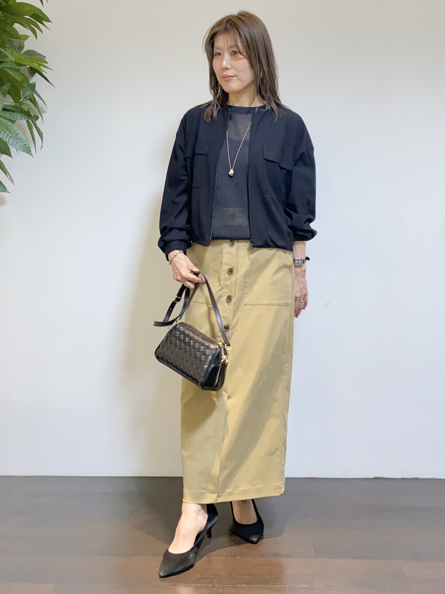 tomoさんの「UNTITLED｜◆【洗える】シアーブルゾン」を使ったコーディネート