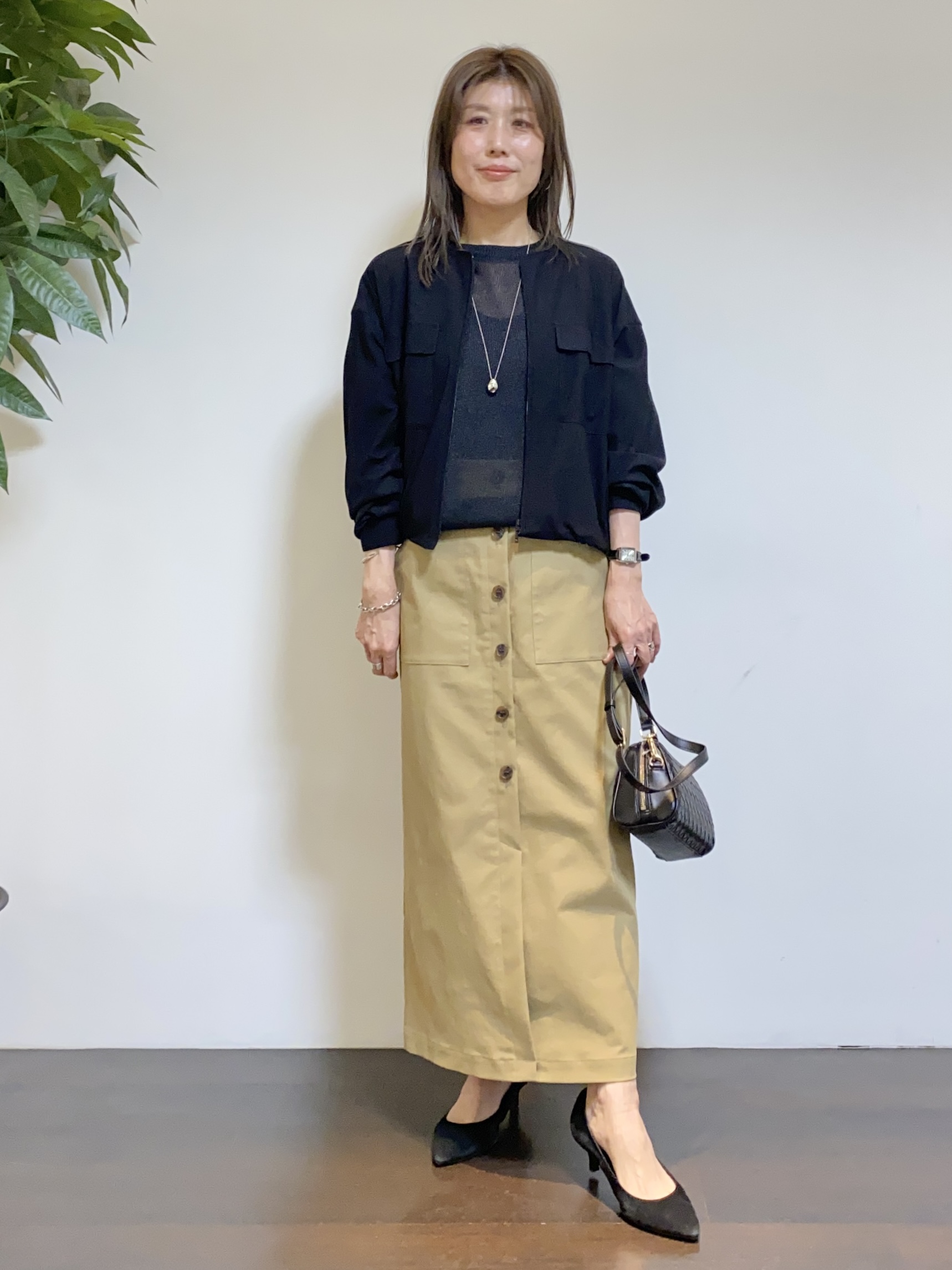 tomoさんの「UNTITLED｜◆【洗える】シアーブルゾン」を使ったコーディネート