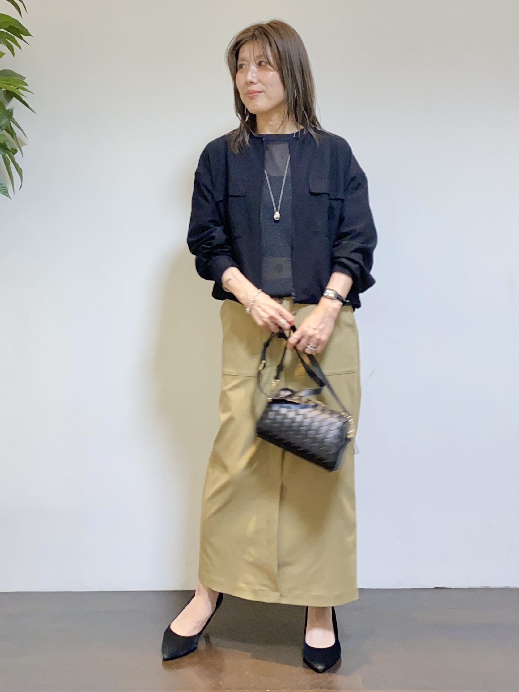 tomoさんの「UNTITLED｜◆【洗える】シアーブルゾン」を使ったコーディネート