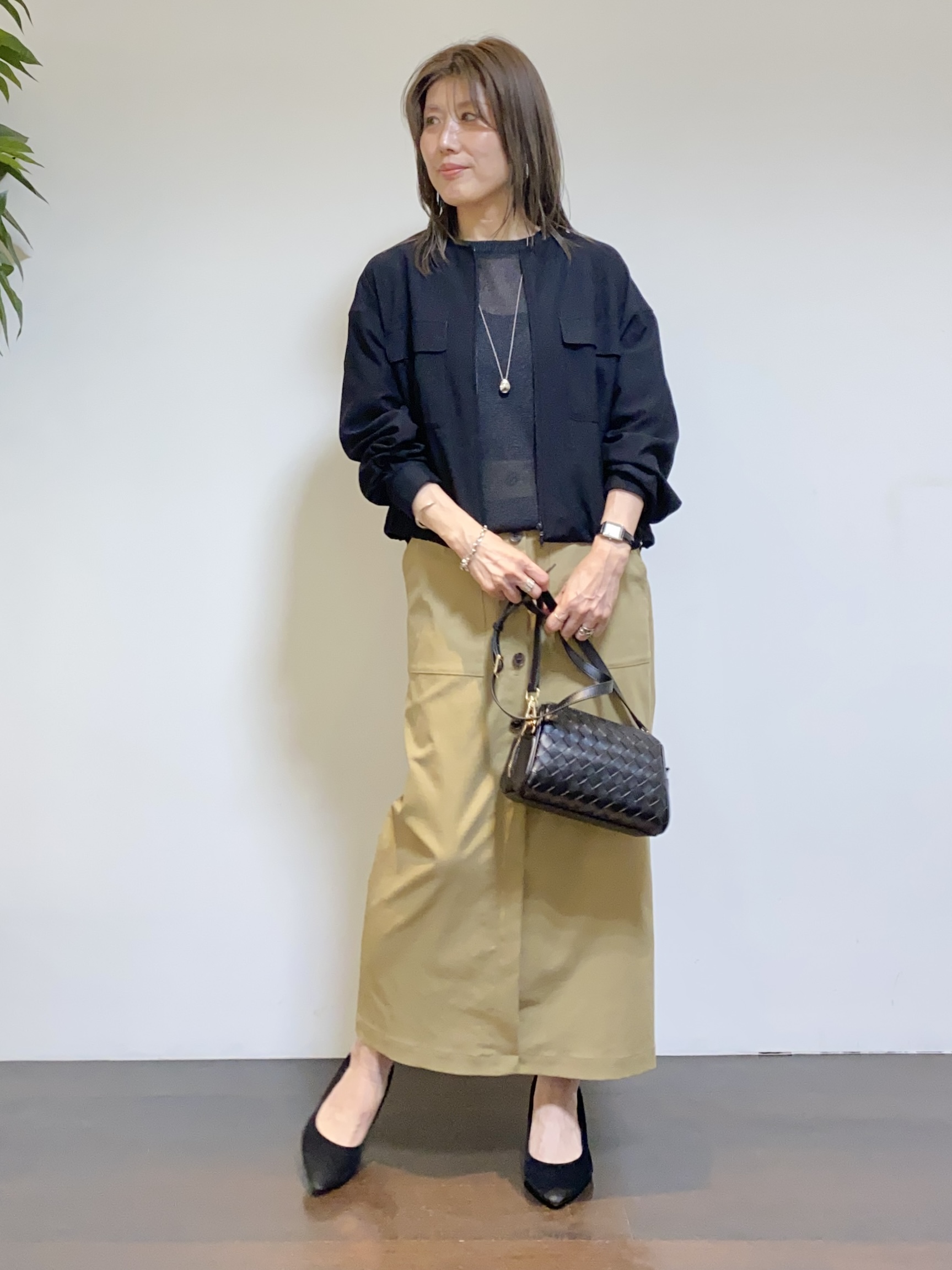 tomoさんの「UNTITLED｜◆【洗える】シアーブルゾン」を使ったコーディネート