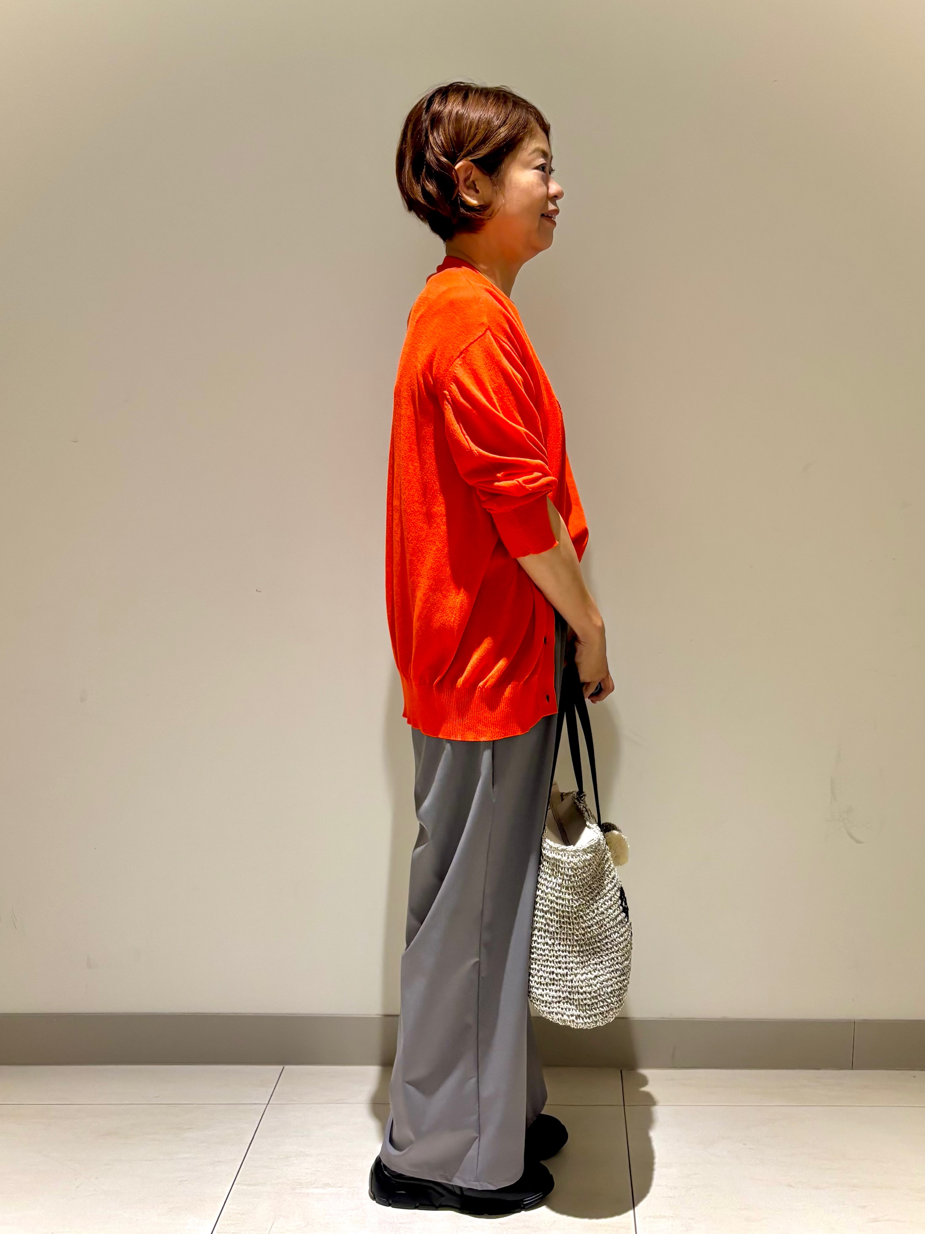 Haruさんの「Dessin｜【9色展開/接触冷感/UVカット】ドライタッチサマーニットT」を使ったコーディネート
