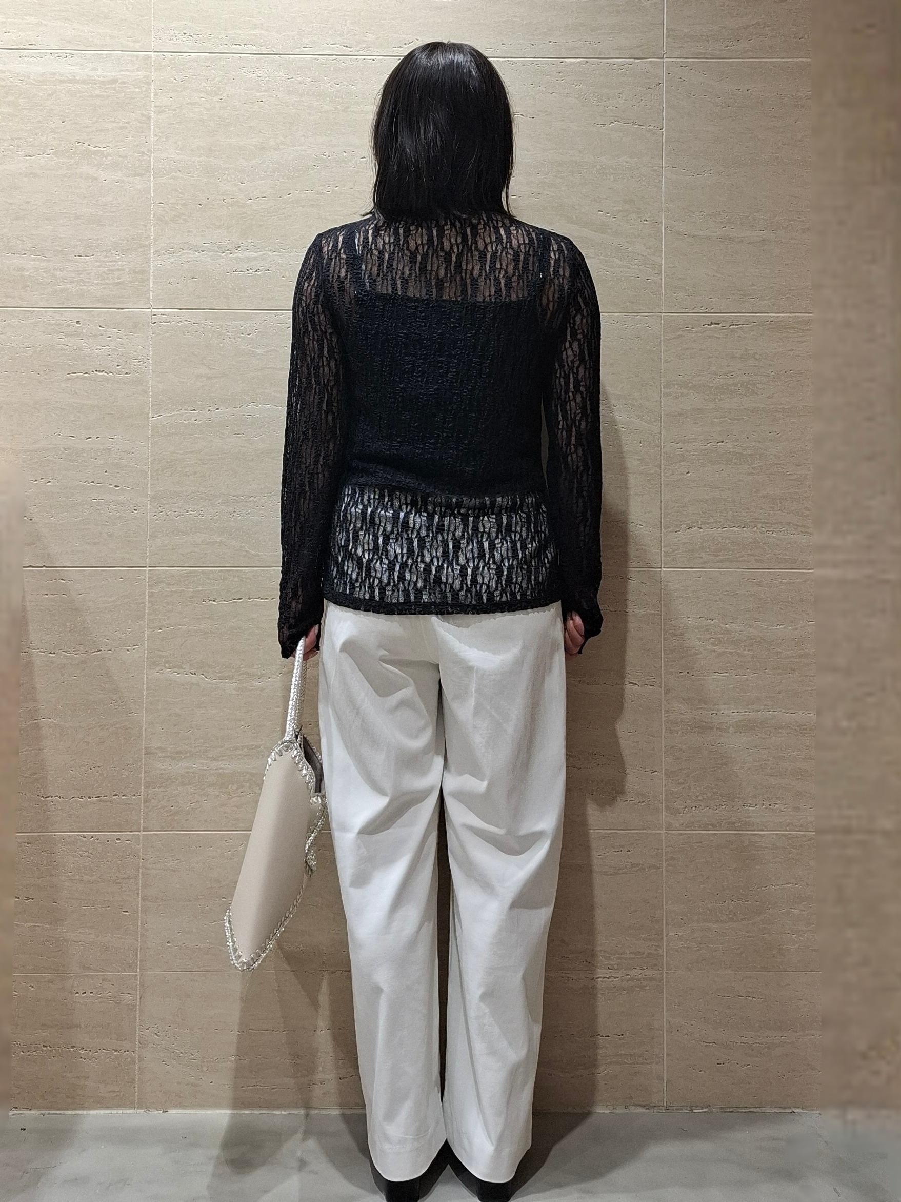 かほさんの「OPAQUE.CLIP｜レース襟付きカーディガン【洗濯機OK】」を使ったコーディネート