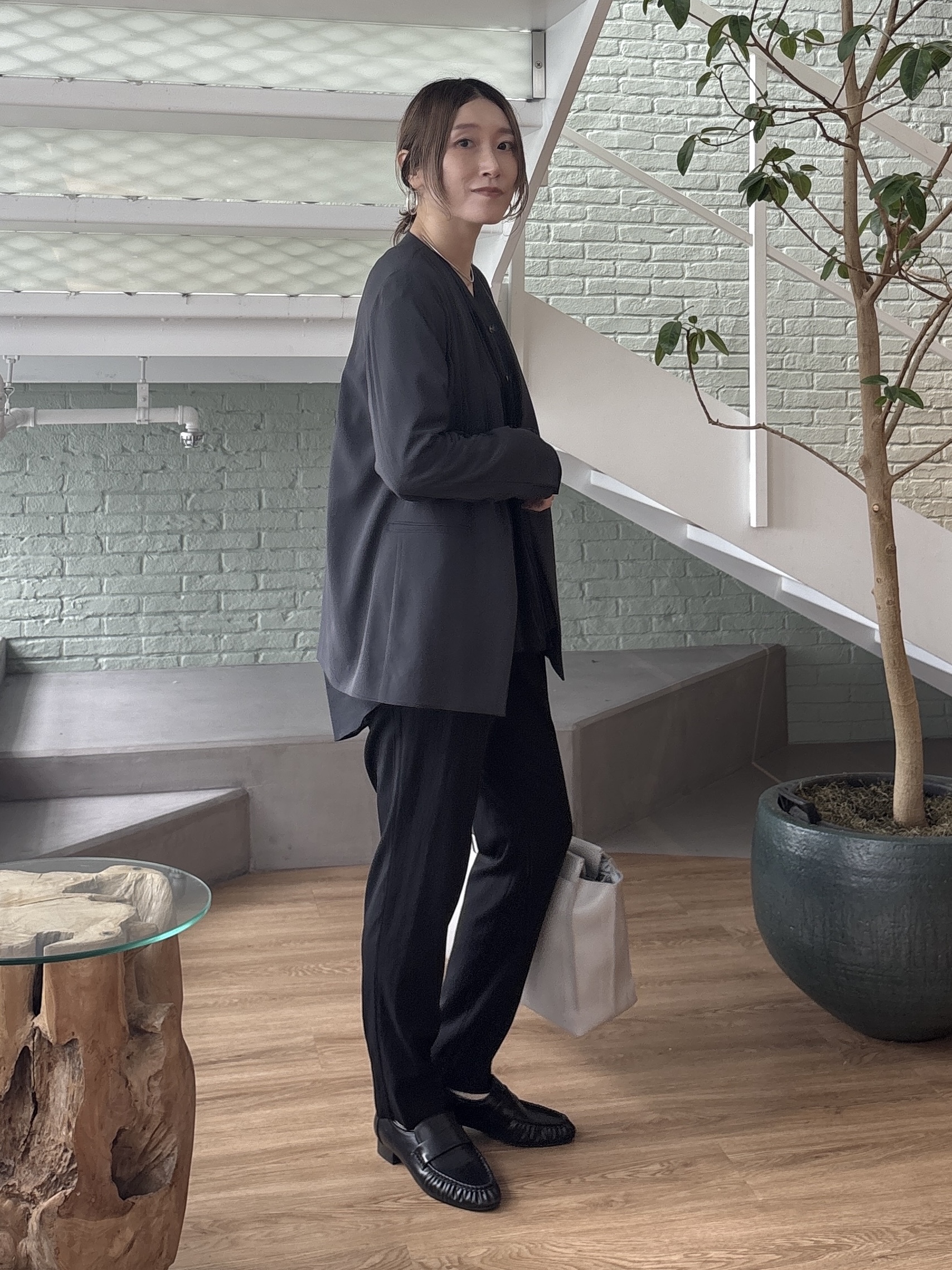 kotakiさんの「INDIVI｜【接触冷感／透湿／着る日傘】ノーカラージャケット」を使ったコーディネート
