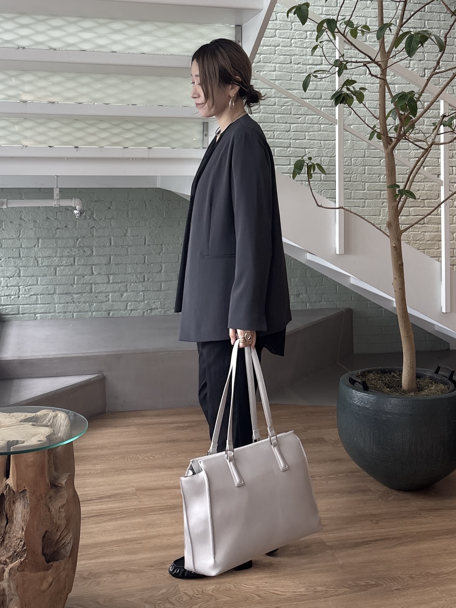 kotakiさんの「INDIVI｜【接触冷感／透湿／着る日傘】ノーカラージャケット」を使ったコーディネート