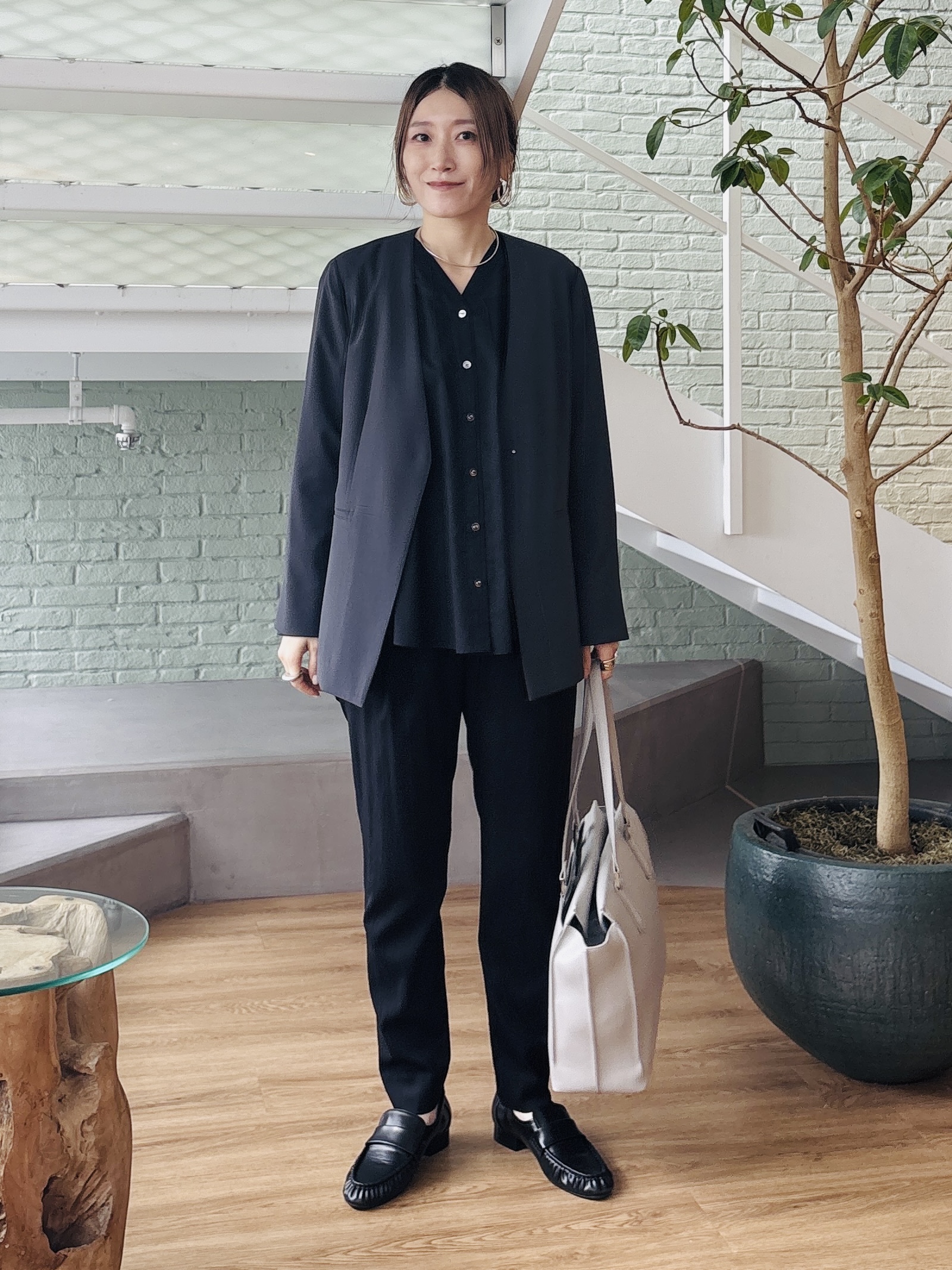 kotakiさんの「INDIVI｜【接触冷感／透湿／着る日傘】ノーカラージャケット」を使ったコーディネート