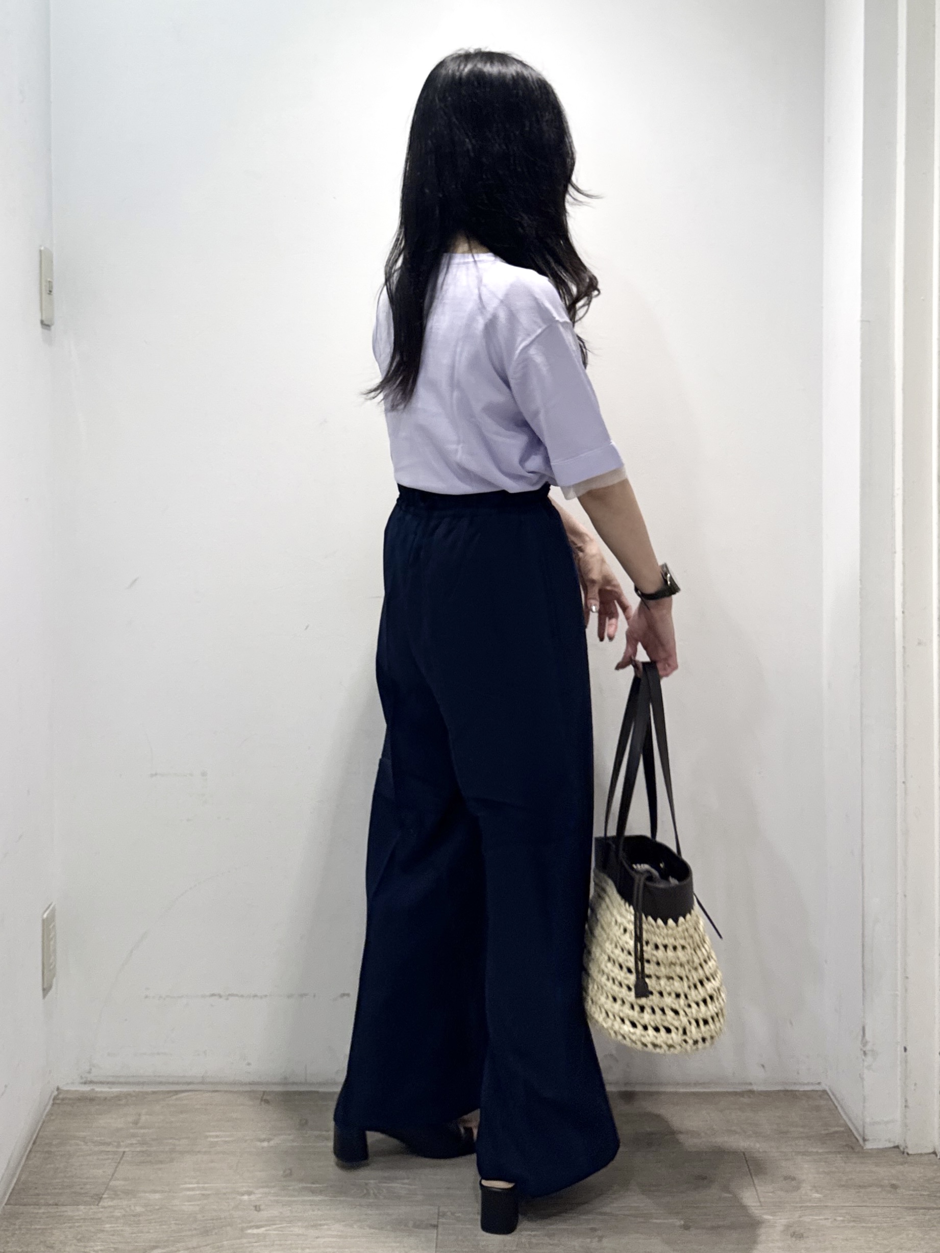 yuicciさんの「OPAQUE.CLIP｜【UV／接触冷感／抗ピル】シアー＆レイヤード風さらりニット《洗濯機OK》」を使ったコーディネート