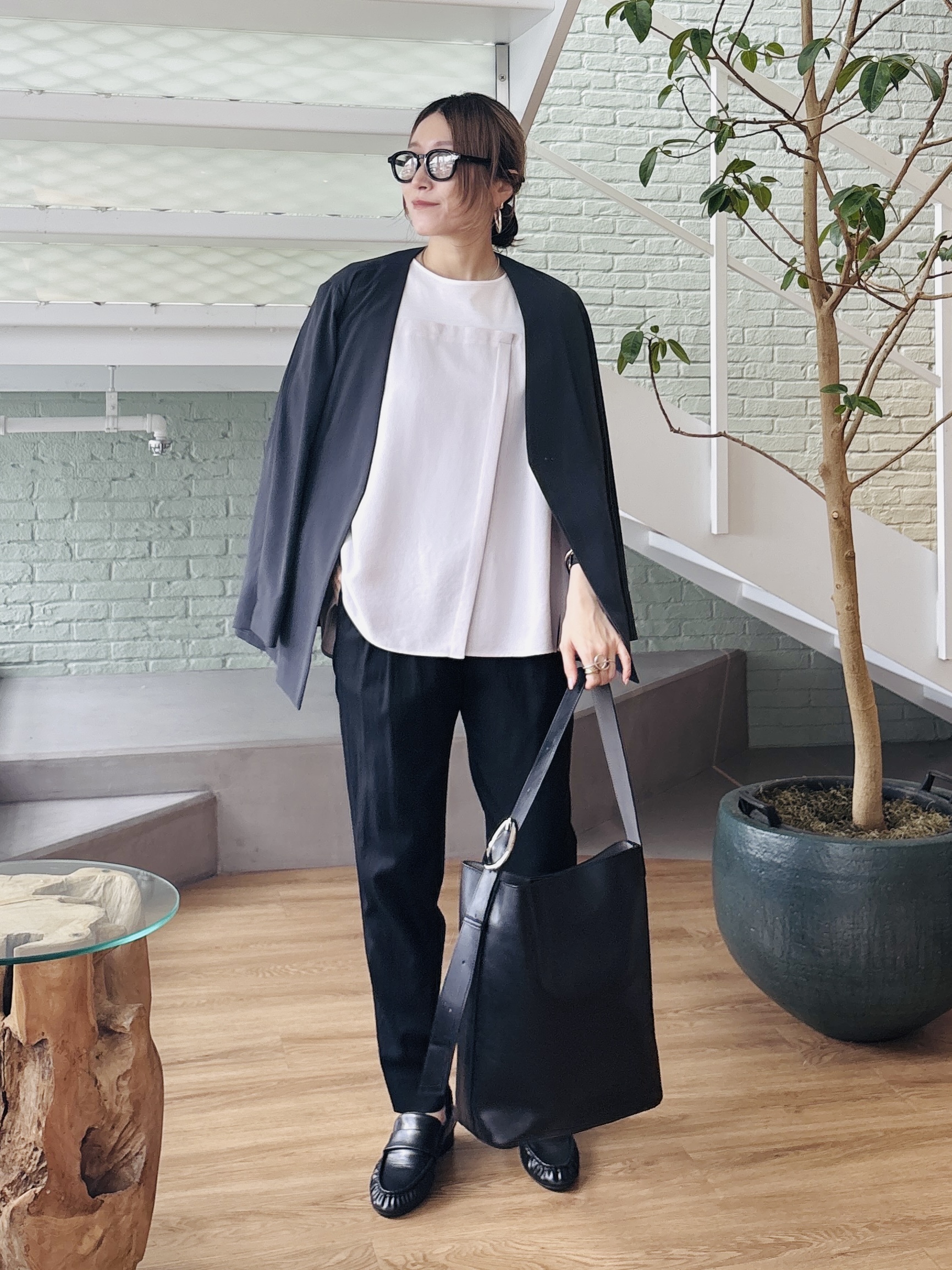 kotakiさんの「INDIVI｜【接触冷感／透湿／着る日傘】ノーカラージャケット」を使ったコーディネート