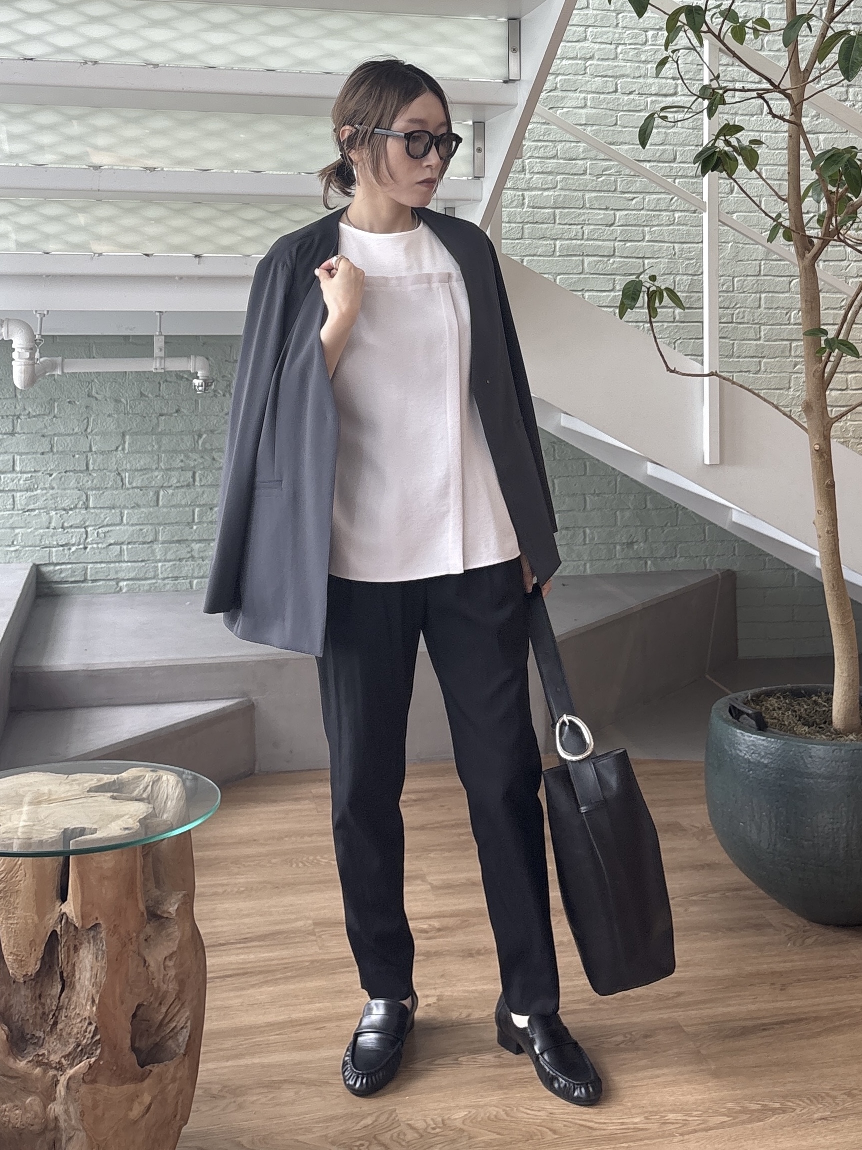kotakiさんの「INDIVI｜【接触冷感／透湿／着る日傘】ノーカラージャケット」を使ったコーディネート