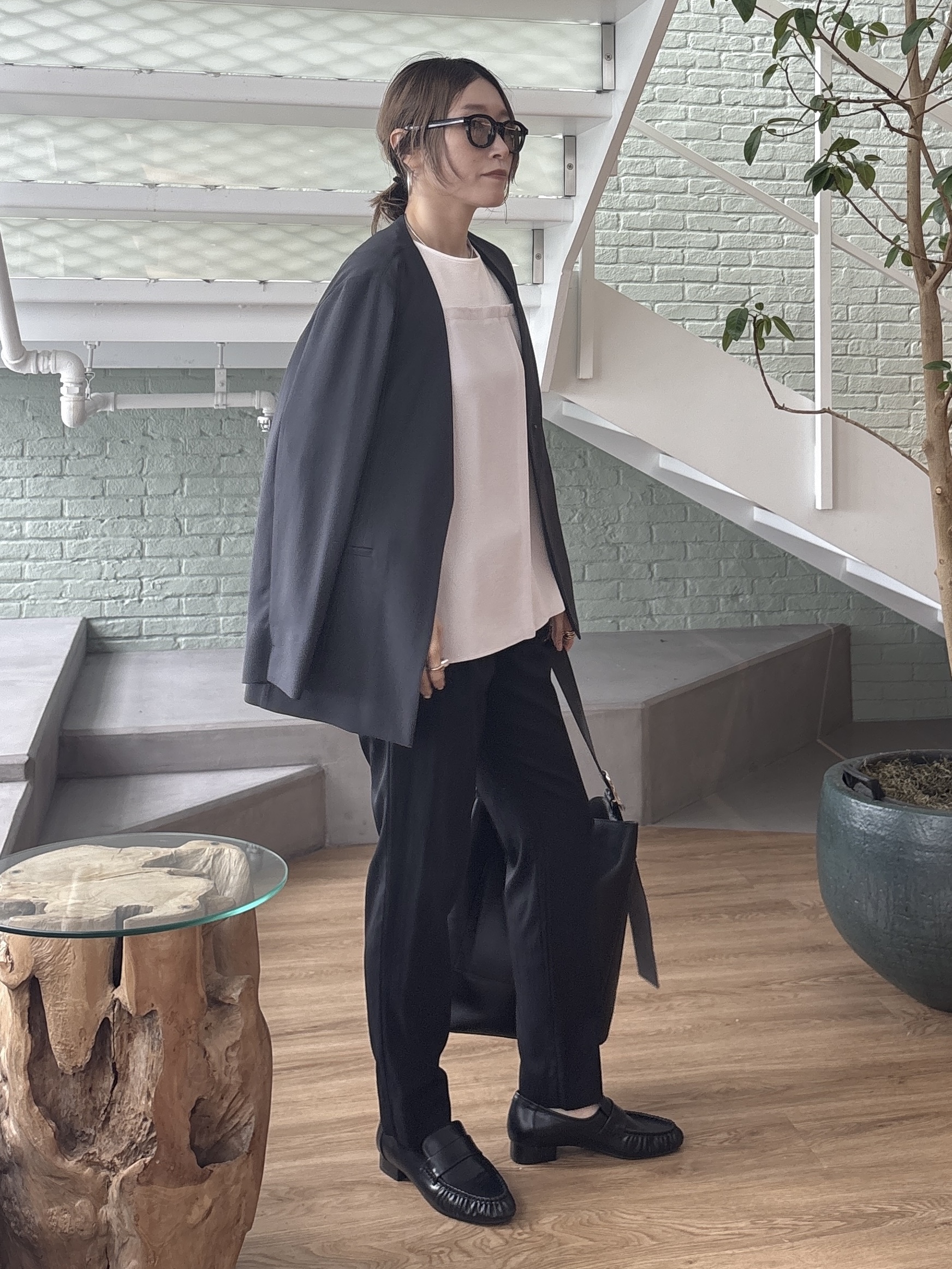 kotakiさんの「INDIVI｜【接触冷感／透湿／着る日傘】ノーカラージャケット」を使ったコーディネート