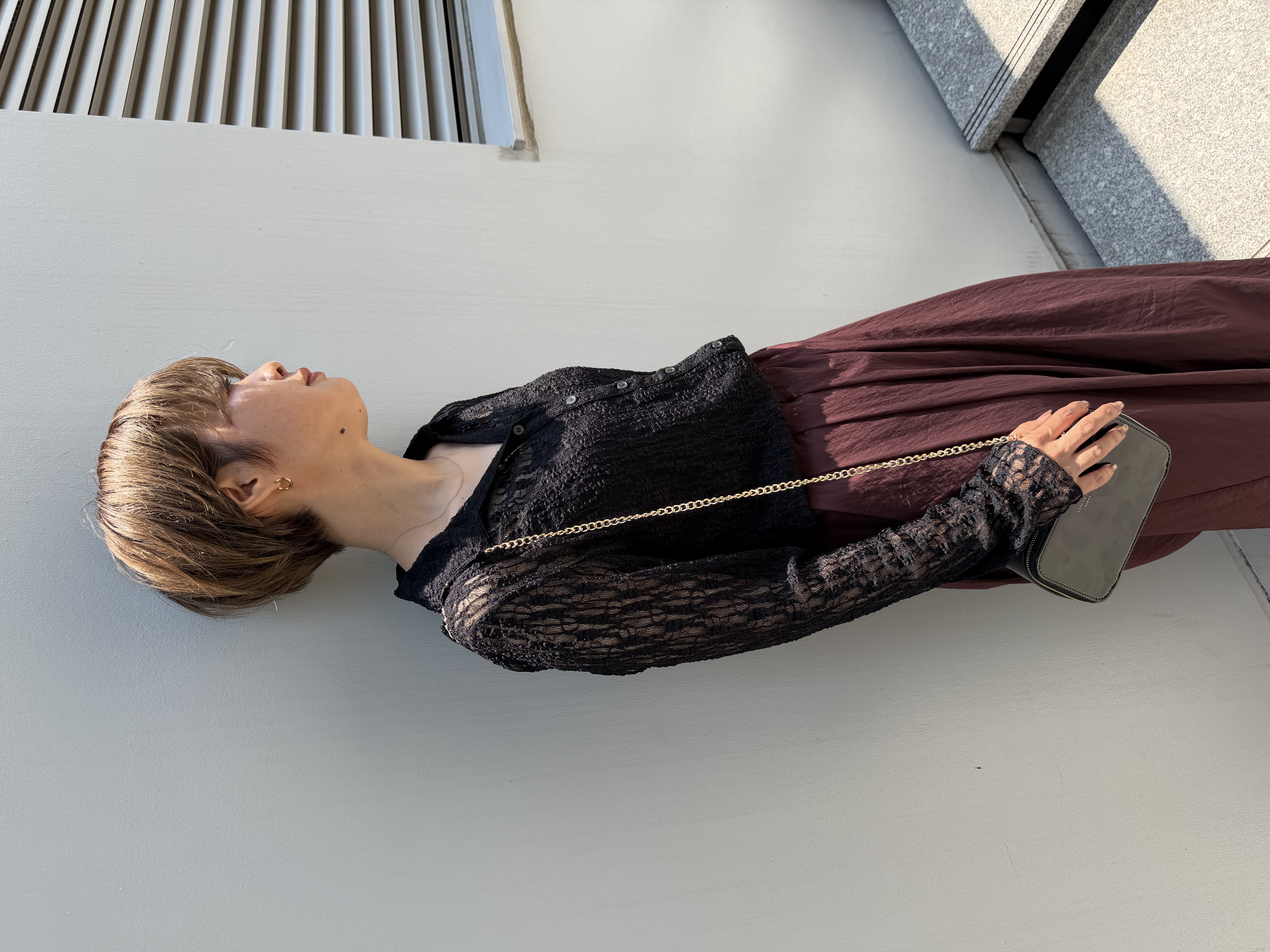 Mariko.Sさんの「OPAQUE.CLIP｜レース襟付きカーディガン【洗濯機OK】」を使ったコーディネート