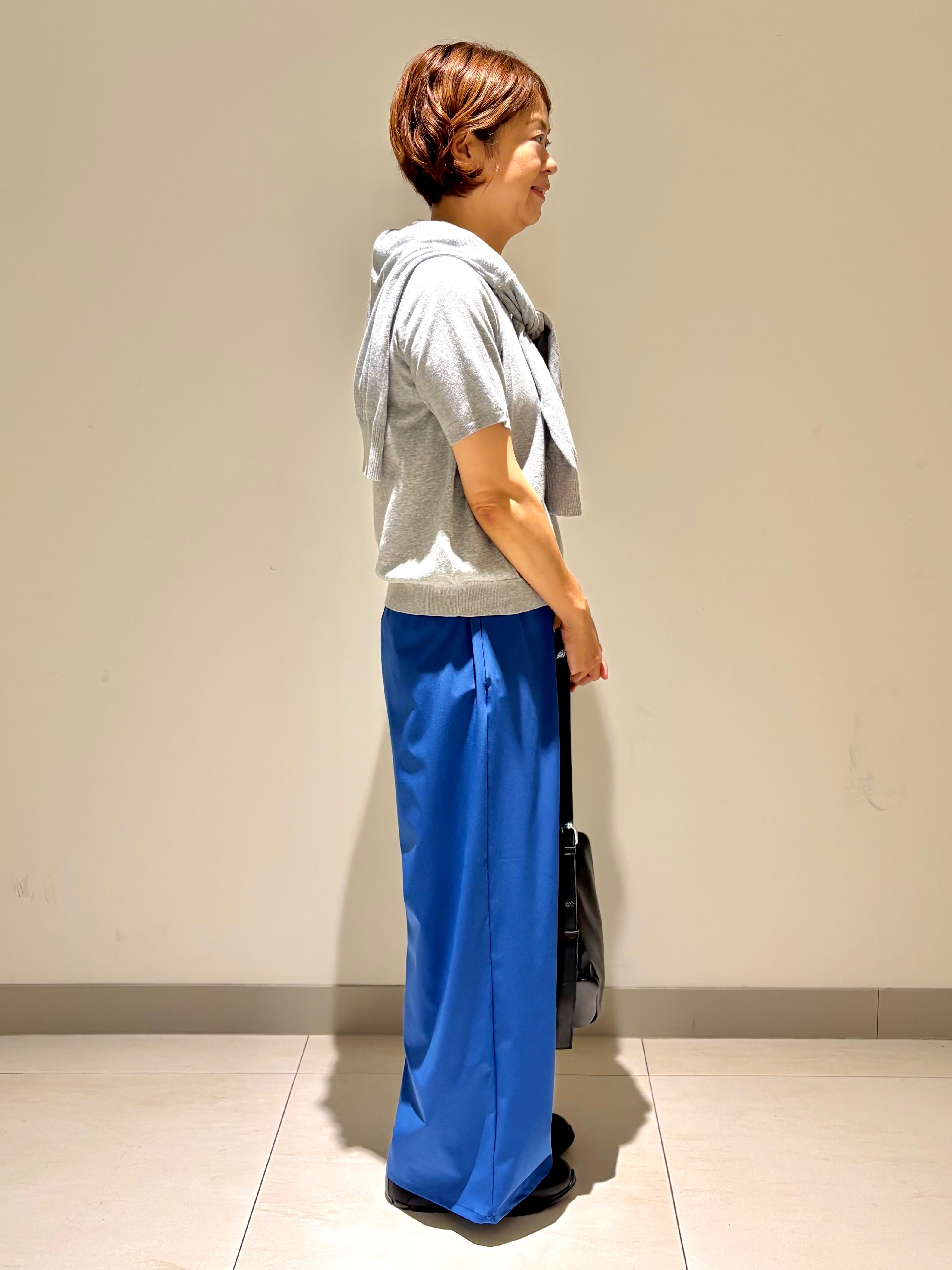 Haruさんの「Dessin｜【9色展開/接触冷感/UVカット】ドライタッチサマーニットT」を使ったコーディネート