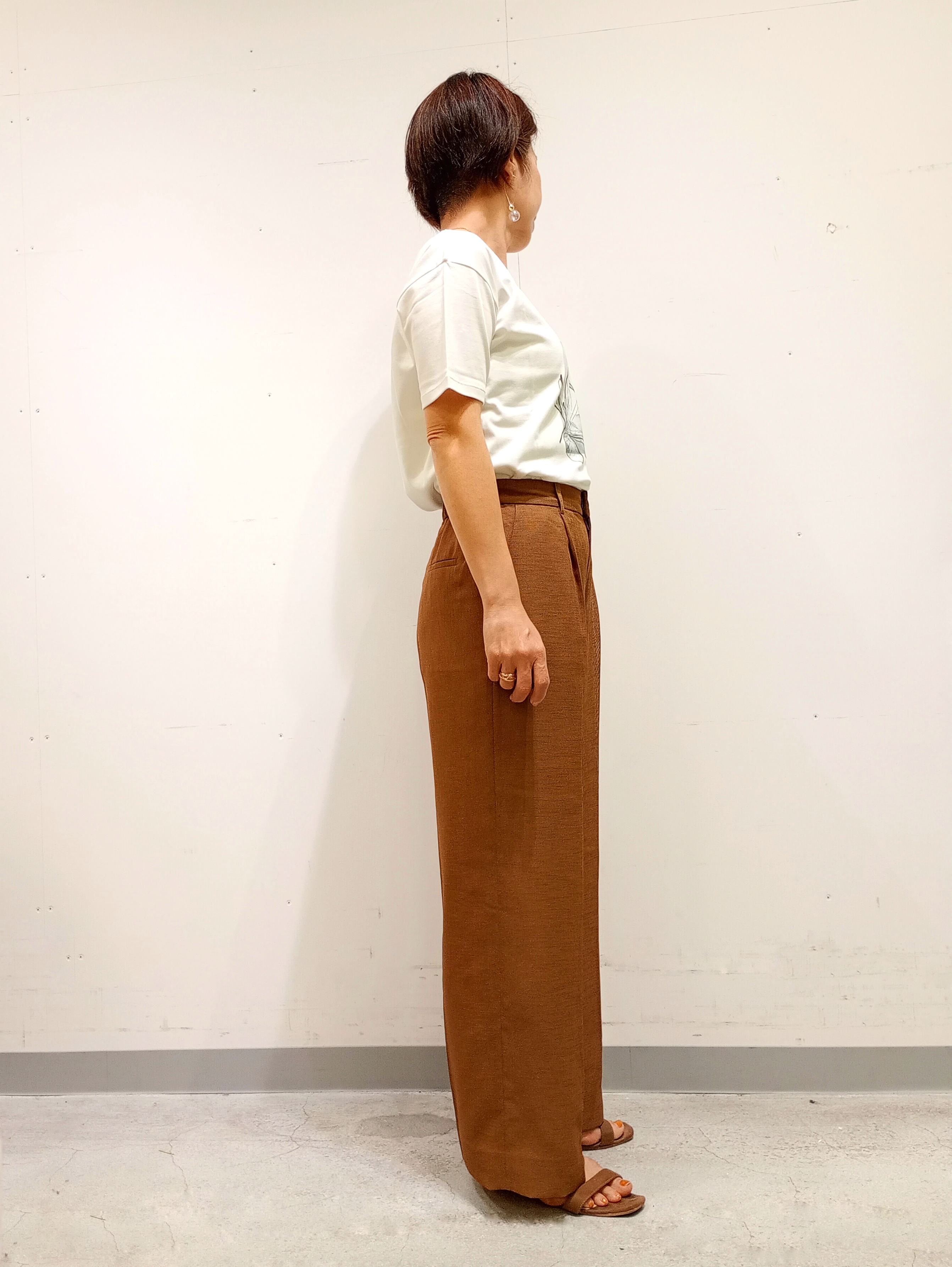 Kさんの「INDIVI｜【UVケア／選べるグラフィック】スムースジャージTシャツ」を使ったコーディネート