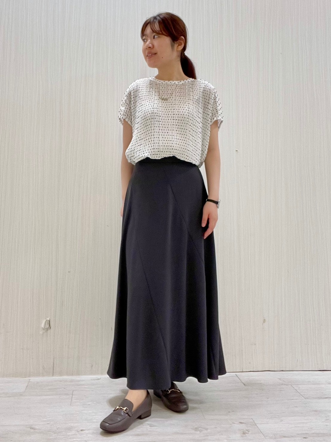 Mさんの「UNTITLED｜【1枚で着映える】ドットジャガードブラウス」を使ったコーディネート