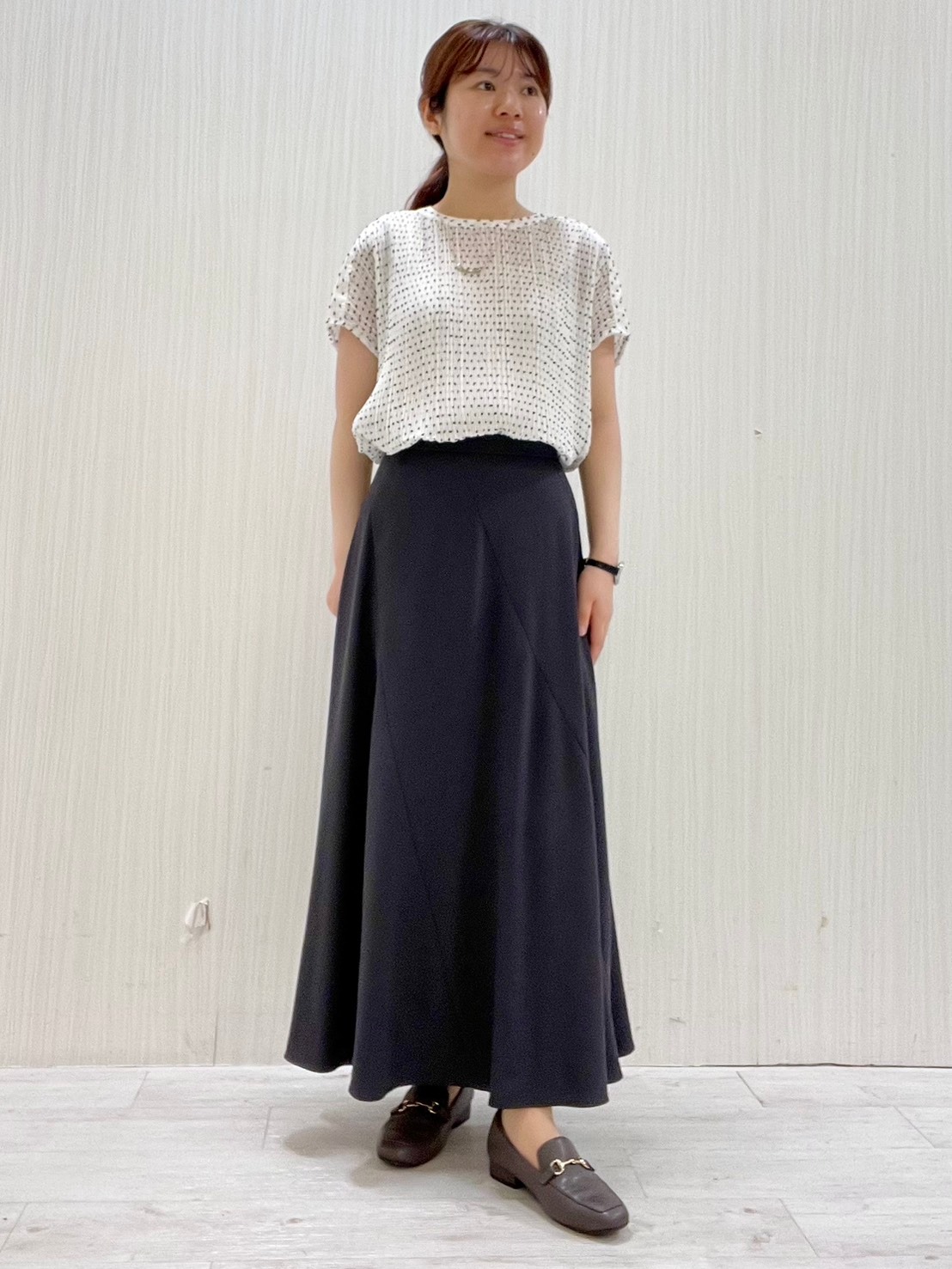 Mさんの「UNTITLED｜【1枚で着映える】ドットジャガードブラウス」を使ったコーディネート