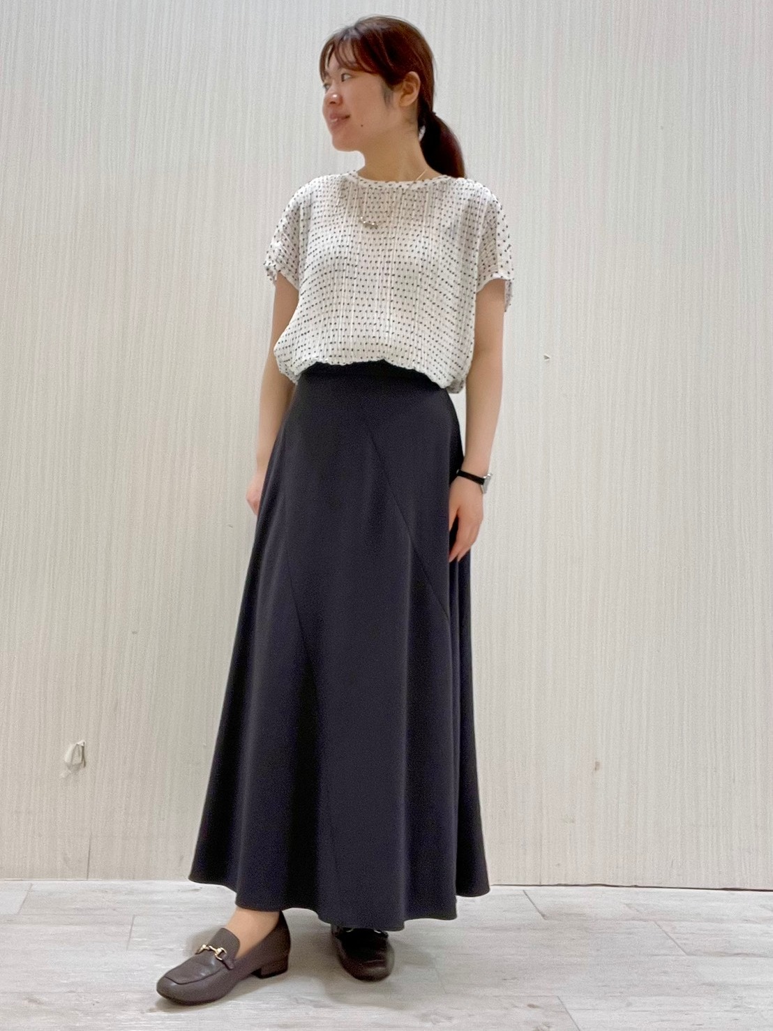 Mさんの「UNTITLED｜【1枚で着映える】ドットジャガードブラウス」を使ったコーディネート