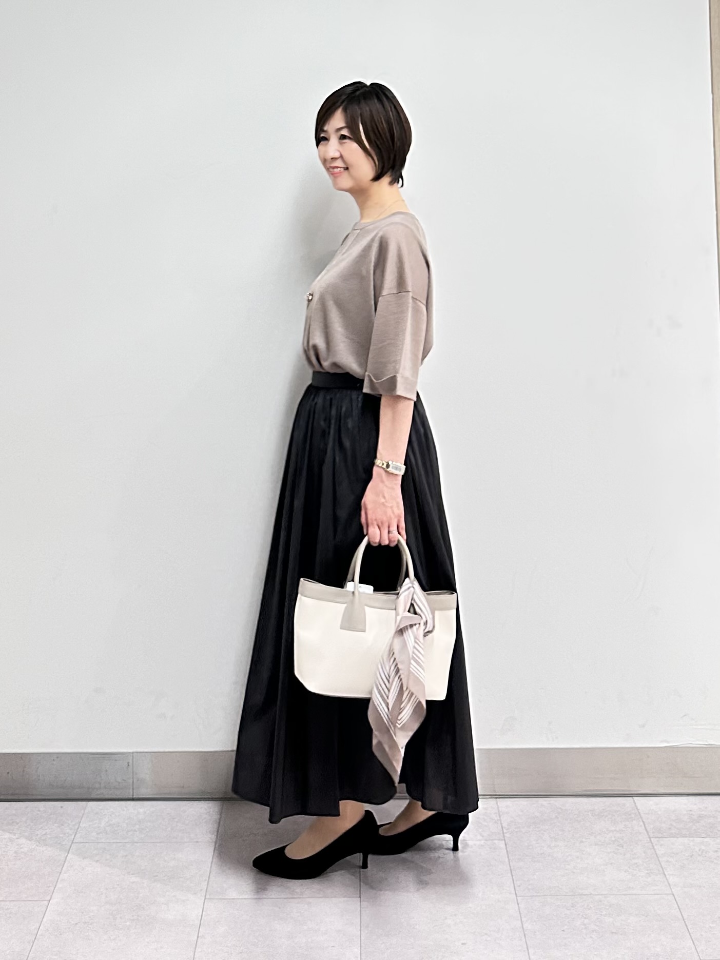 みなこさんの「UNTITLED｜【アンサンブル可/Tシャツ風/ゆったり】リラックスニットトップス」を使ったコーディネート