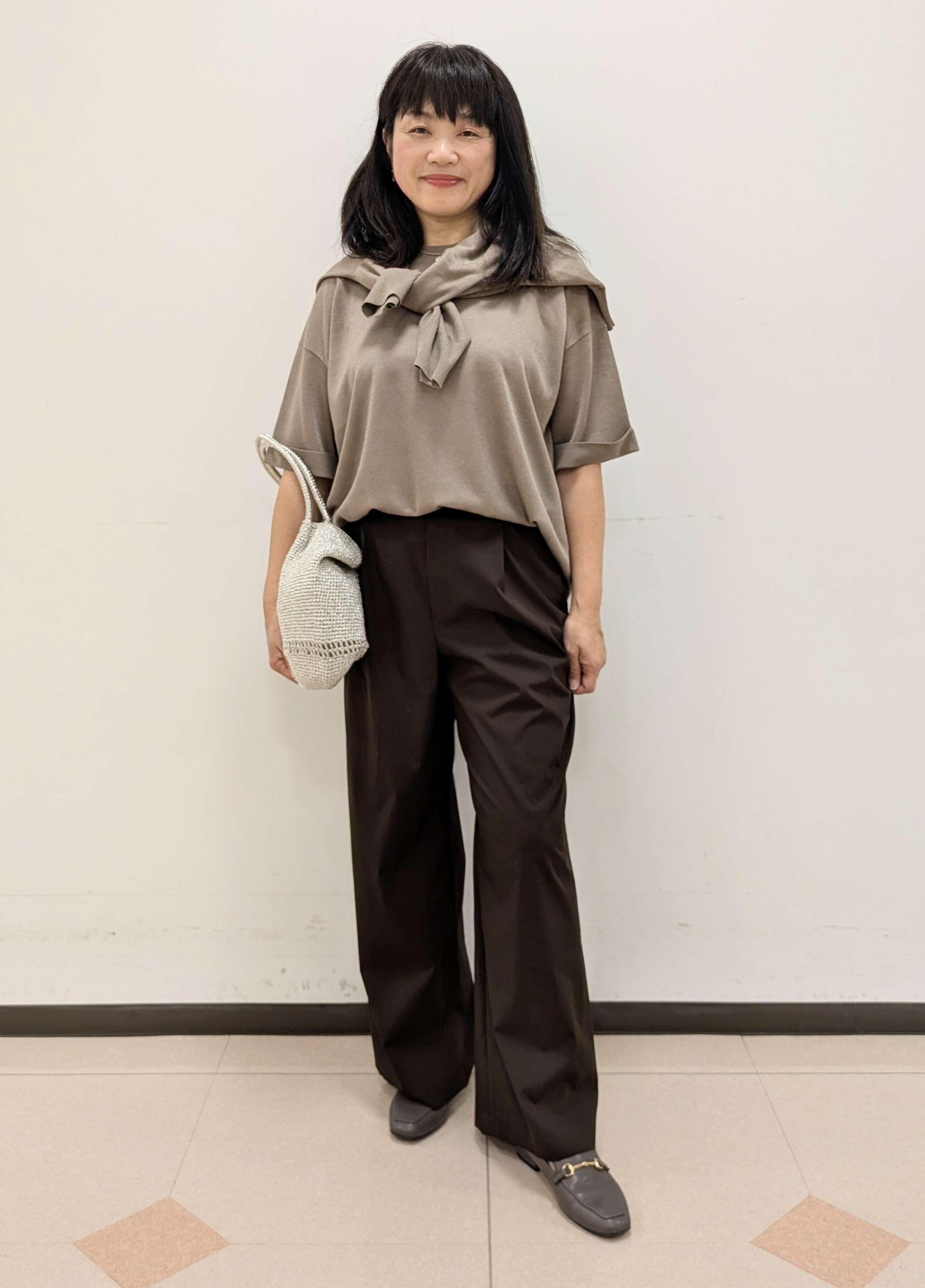 ともさんの「UNTITLED｜【アンサンブル可/Tシャツ風/ゆったり】リラックスニットトップス」を使ったコーディネート