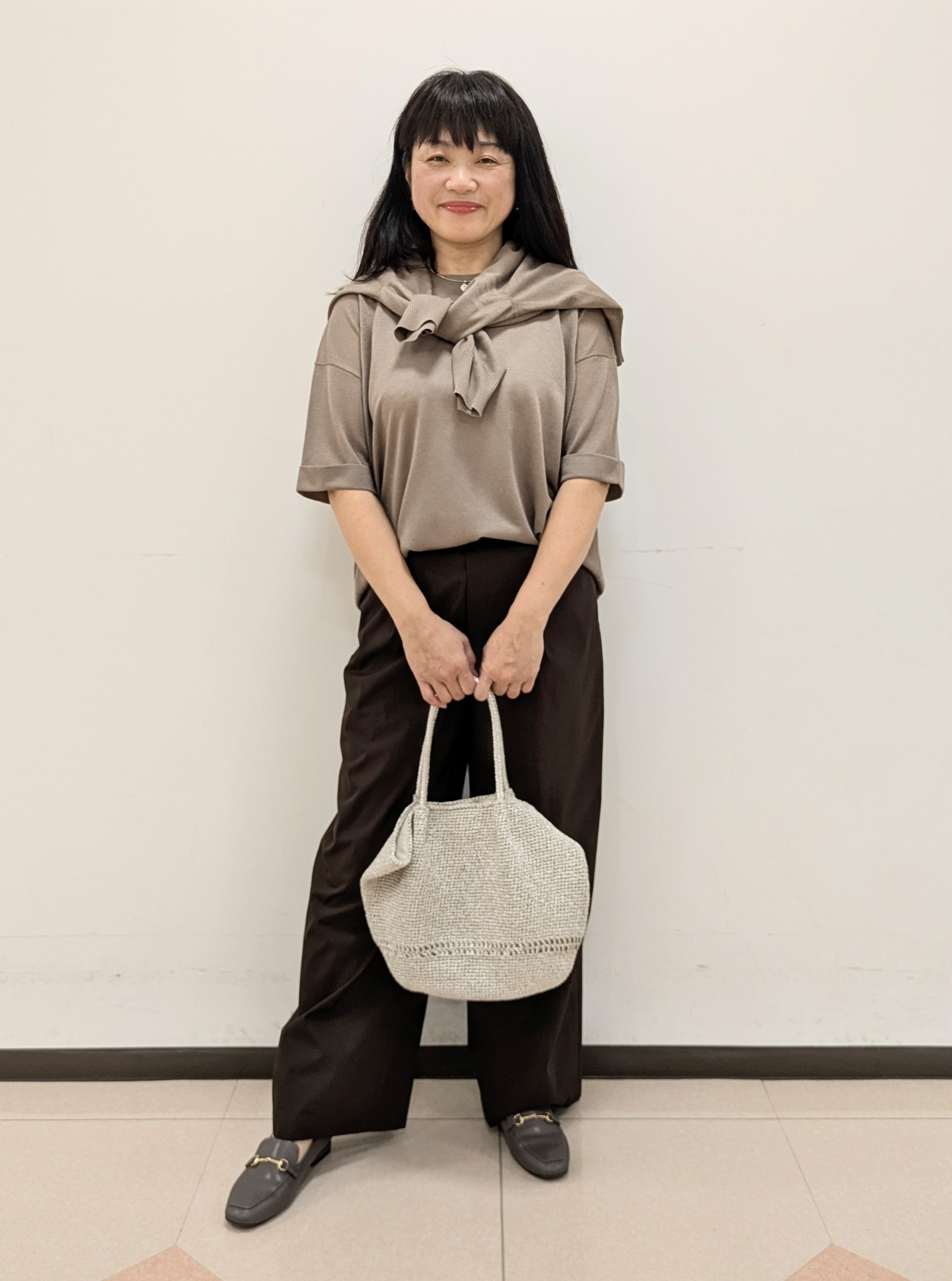 ともさんの「UNTITLED｜【アンサンブル可/Tシャツ風/ゆったり】リラックスニットトップス」を使ったコーディネート