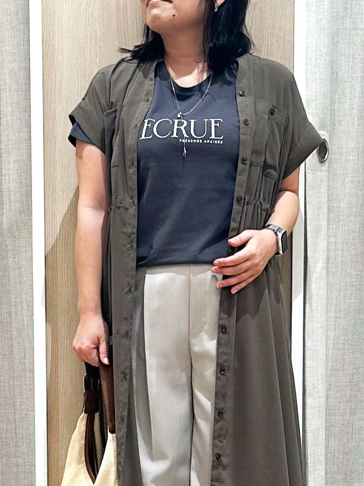 naoさんの「grove｜【洗える/体型カバー】ウエストドロストワンピース」を使ったコーディネート