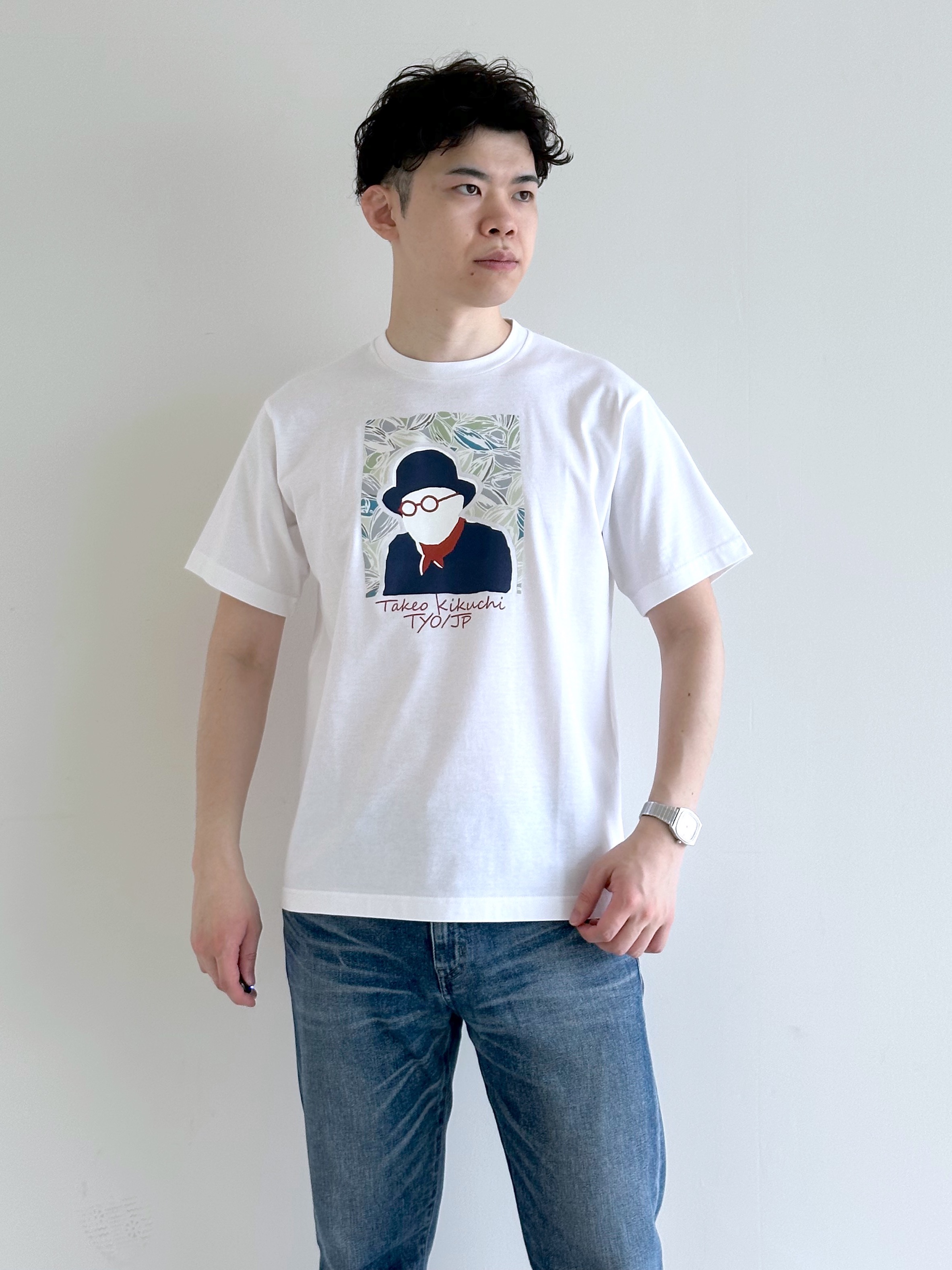 イッシーさんの「TAKEO KIKUCHI｜リップル小花シャツ」を使ったコーディネート