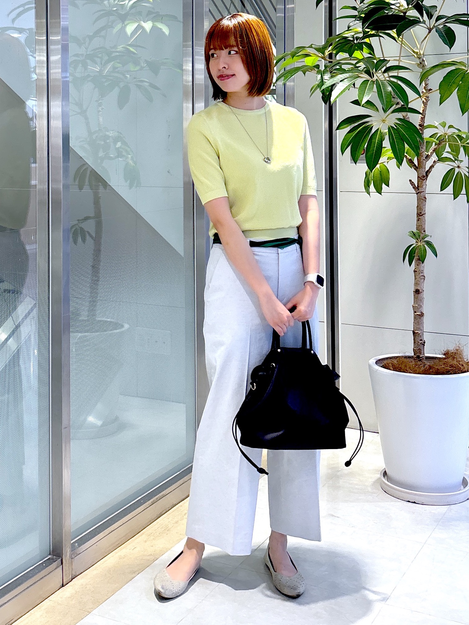 yukaさんの「UNTITLED｜◆【アンサンブル可】ラメ混クルーネックプルオーバー」を使ったコーディネート