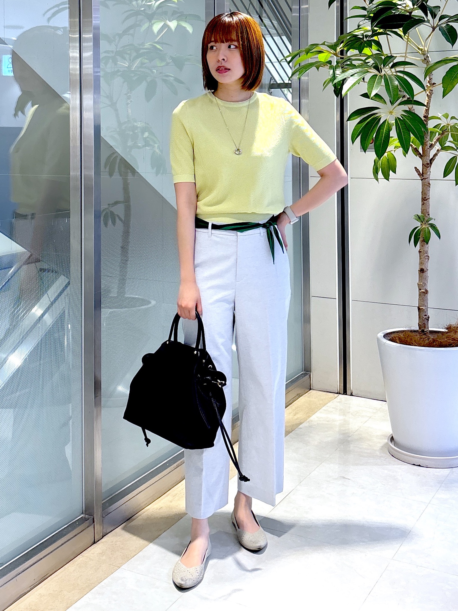 yukaさんの「UNTITLED｜◆【アンサンブル可】ラメ混クルーネックプルオーバー」を使ったコーディネート