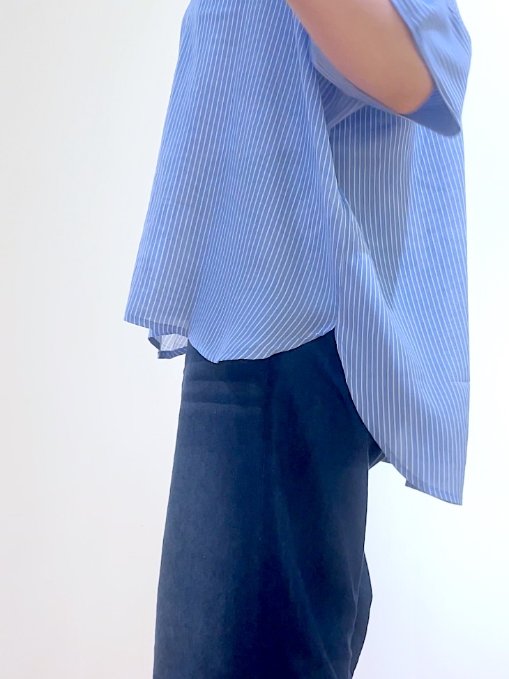かのさんの「SHOO･LA･RUE｜【2点セット/S-LL/洗濯機可】時短でコーデ決まる スラブスキッパーシャツ＋タンクトップ」を使ったコーディネート