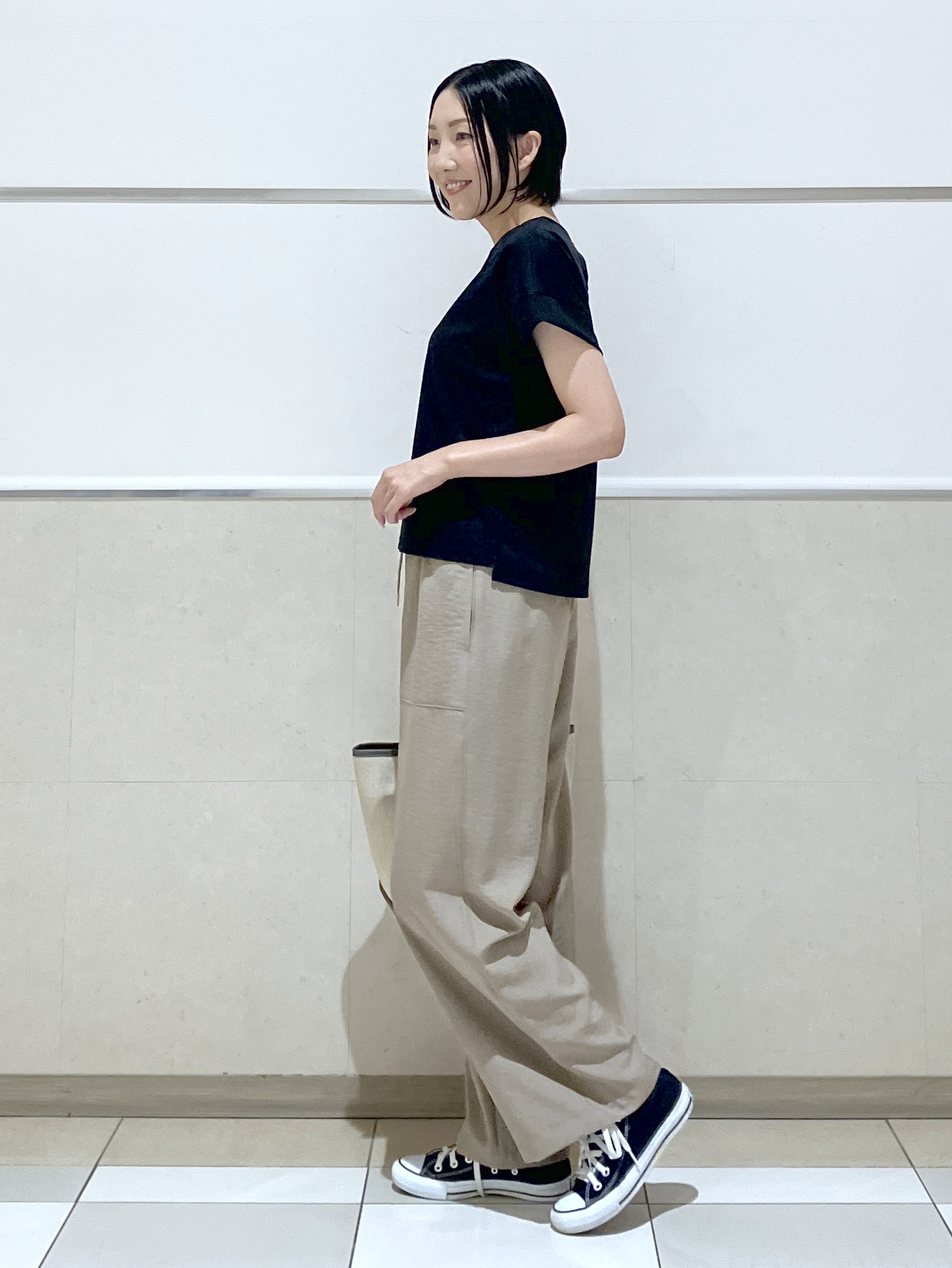 eriko さんの「Dessin｜【UVカット/接触冷感】美光沢カットソー」を使ったコーディネート