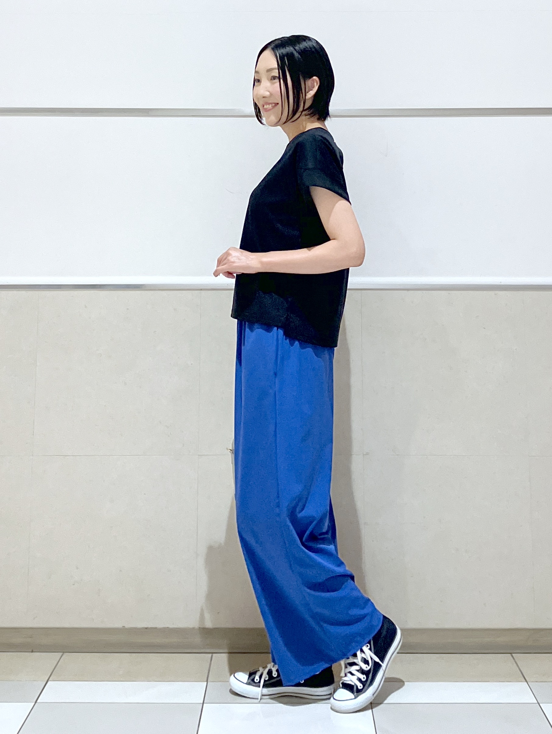 eriko さんの「Dessin｜【UVカット/接触冷感】美光沢カットソー」を使ったコーディネート