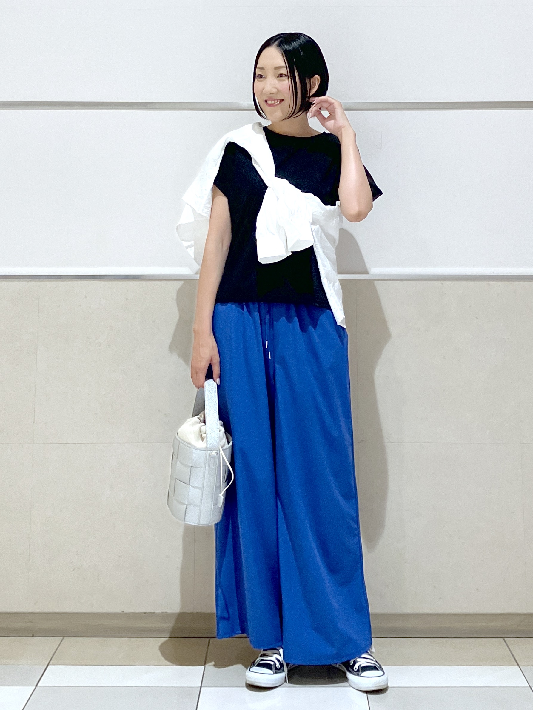 eriko さんの「Dessin｜【UVカット/接触冷感】美光沢カットソー」を使ったコーディネート