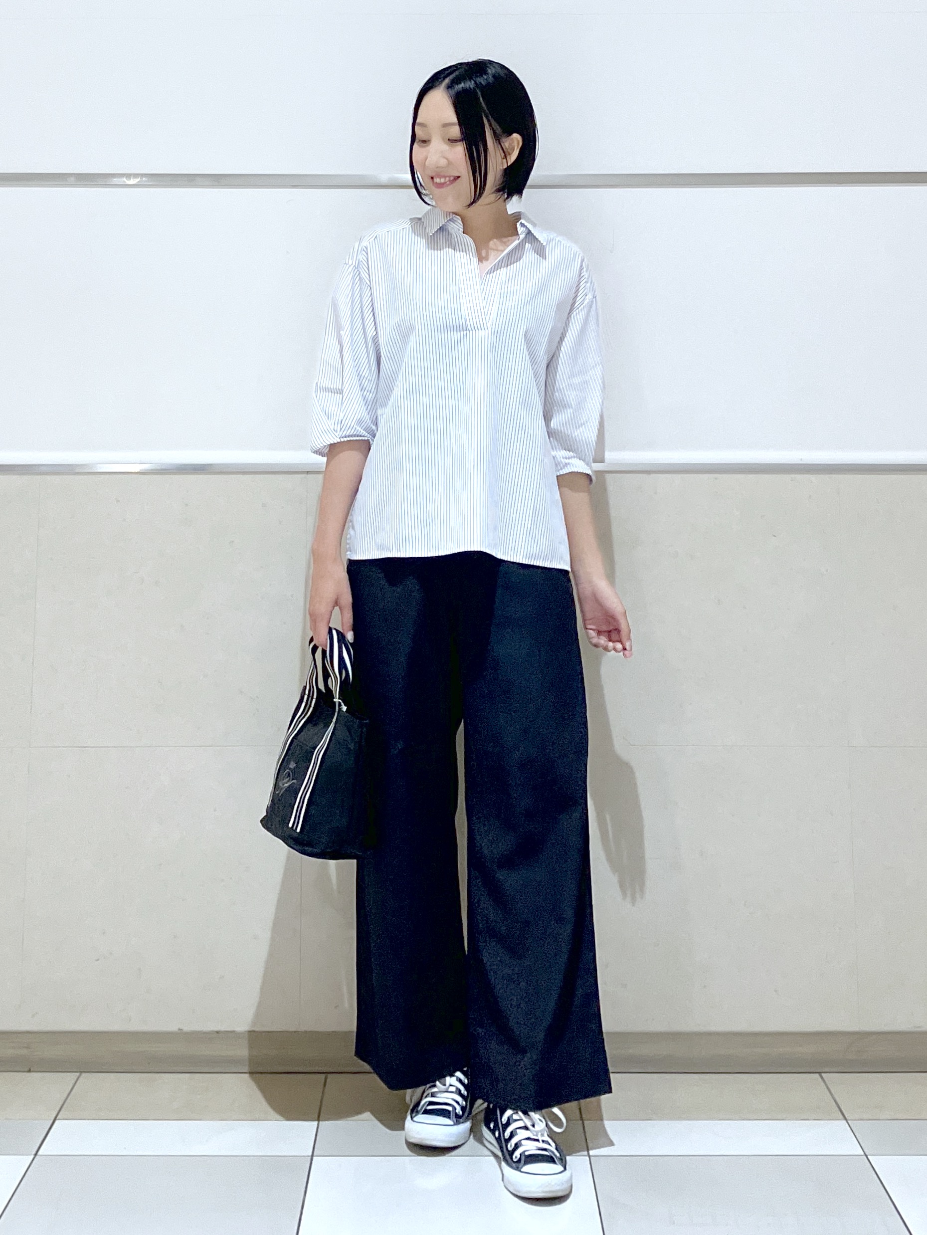 eriko さんの「Dessin｜【洗える】スキッパーシャツブラウス」を使ったコーディネート