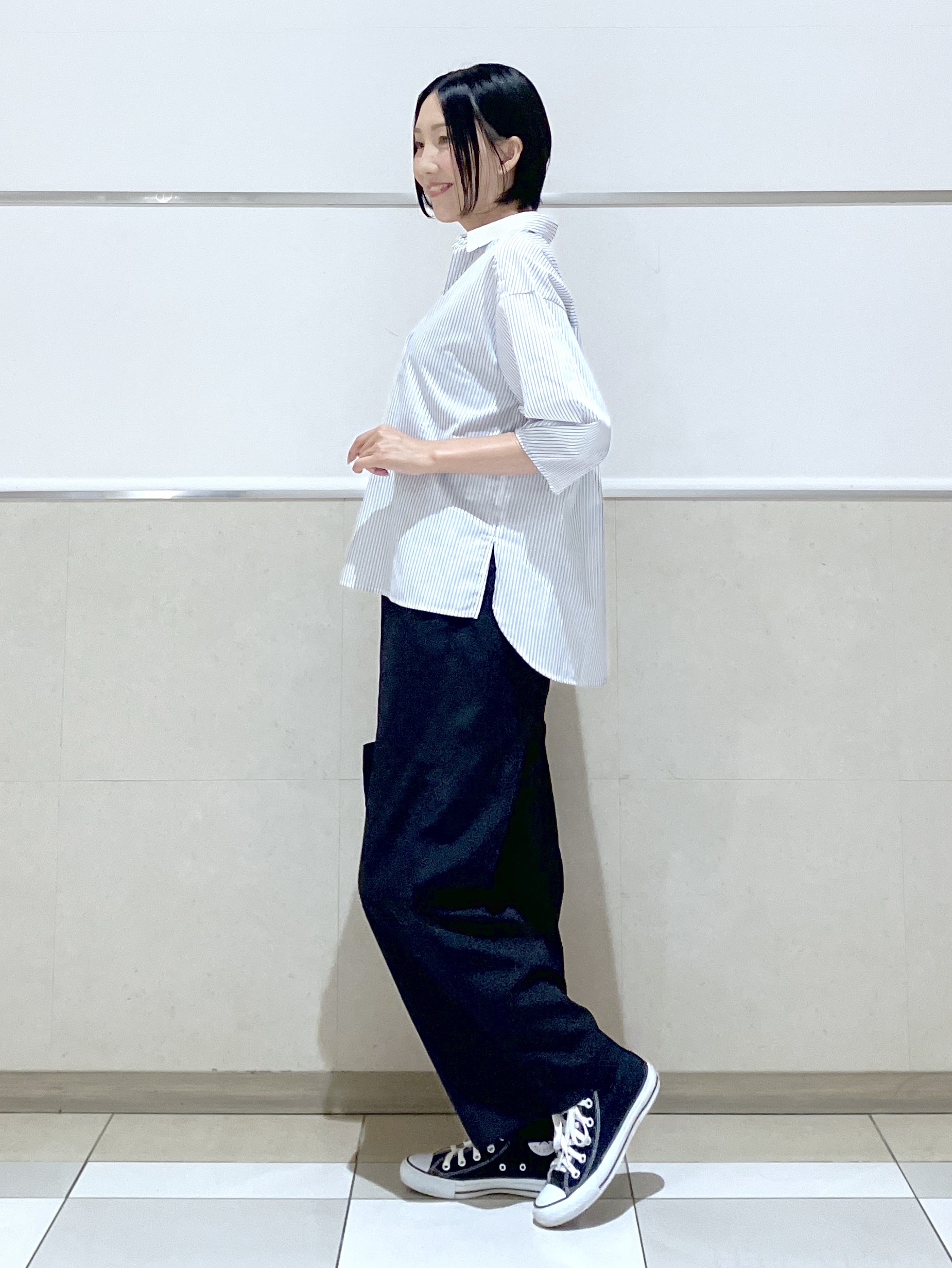 eriko さんの「Dessin｜【洗える】スキッパーシャツブラウス」を使ったコーディネート