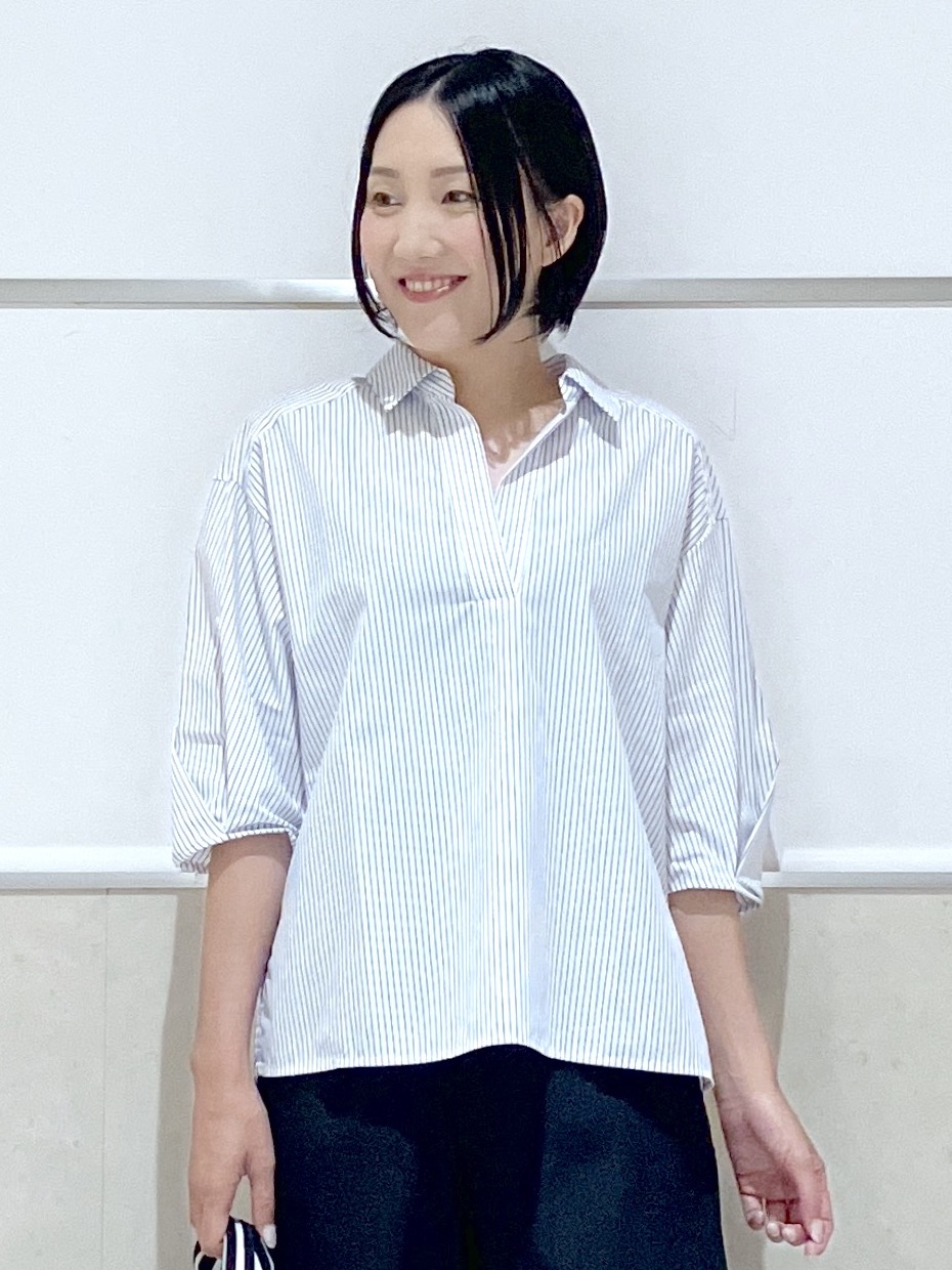 eriko さんの「Dessin｜【洗える】スキッパーシャツブラウス」を使ったコーディネート