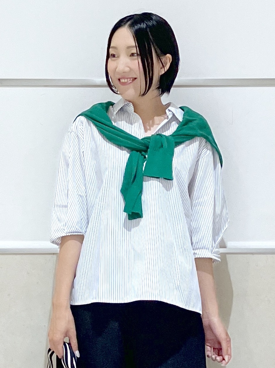 eriko さんの「Dessin｜【洗える】スキッパーシャツブラウス」を使ったコーディネート