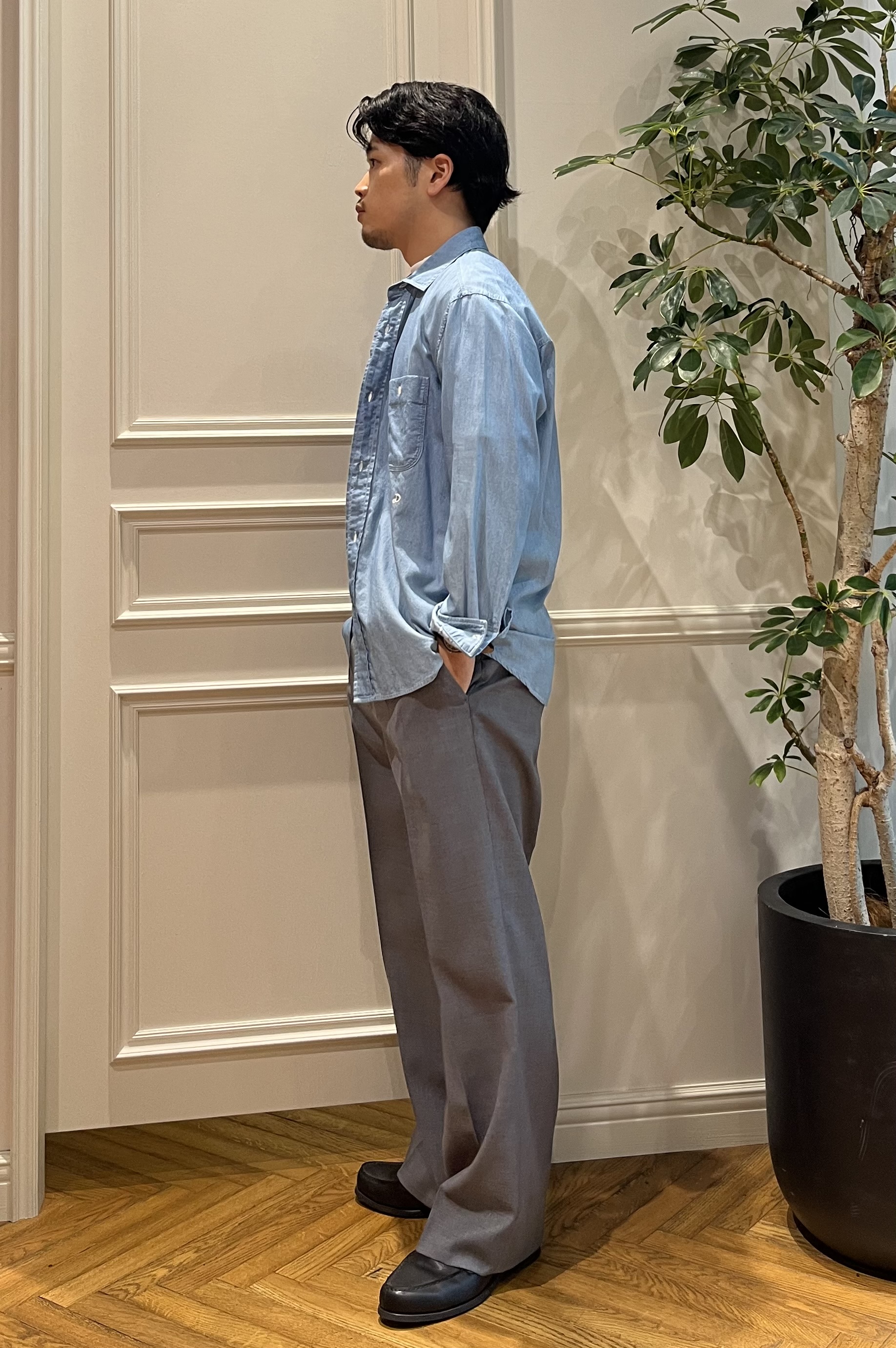 Tokuさんの「DRESSTERIOR｜ユーズドデニムシャツ」を使ったコーディネート