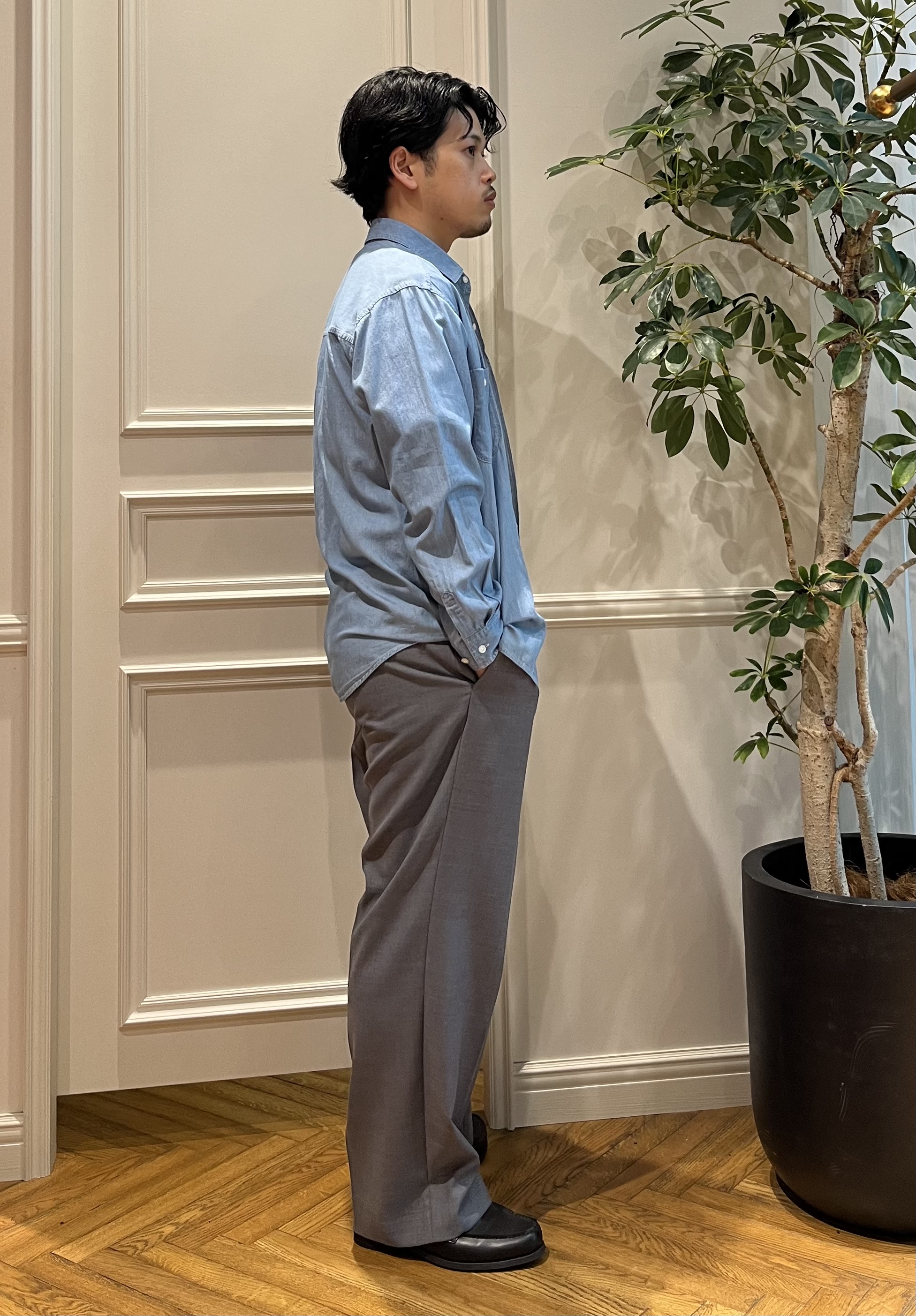 Tokuさんの「DRESSTERIOR｜ユーズドデニムシャツ」を使ったコーディネート