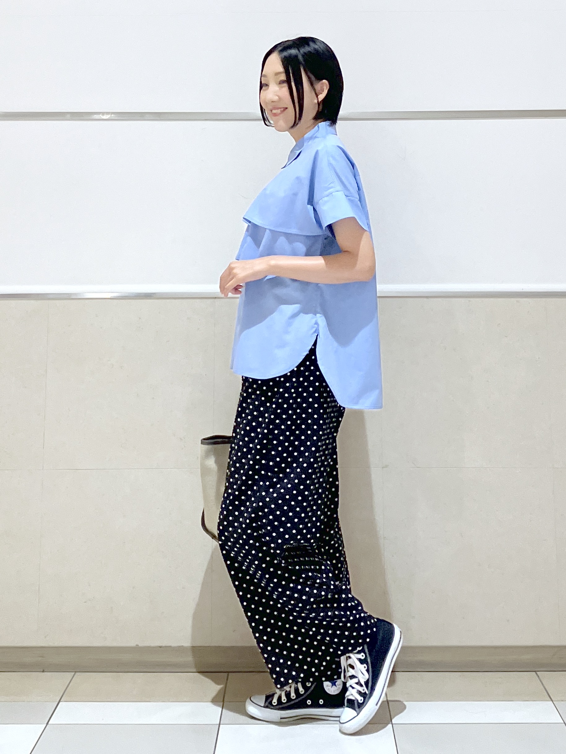 eriko さんの「Dessin｜【マシンウォッシャブル】ダブルフリルブラウス」を使ったコーディネート